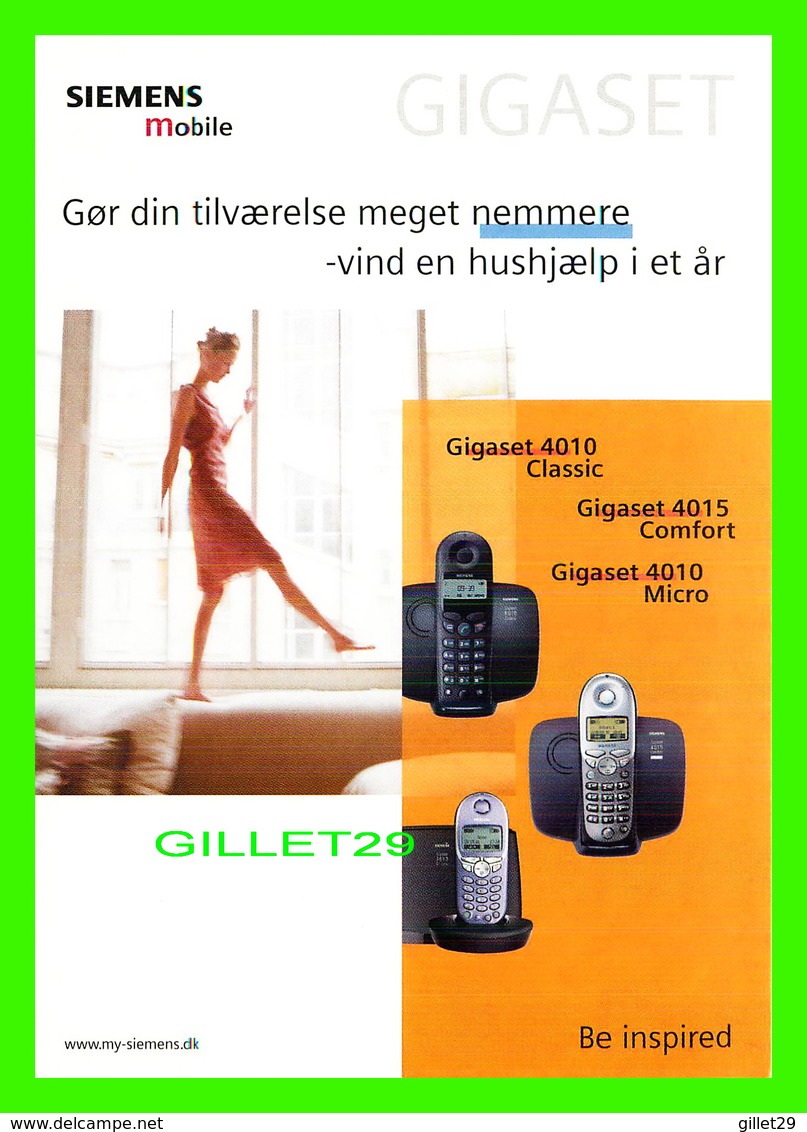 ADVERTISING, PUBLICITÉ - SIEMENS MOBILE - CELLULAIRES - GIGASET - GO-CARD 2002 No 6426 - - Publicité