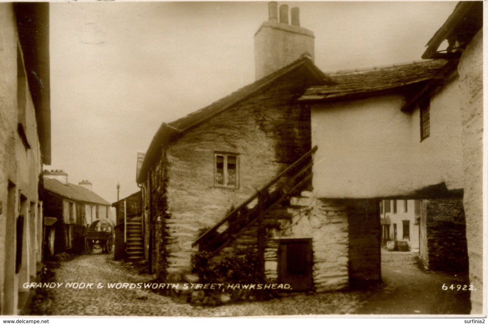 CUMBRIA - HAWKSHEAD - GRANDY NOOK AND WORDSWORTH STREET RP Cu1212 - Hawkshead