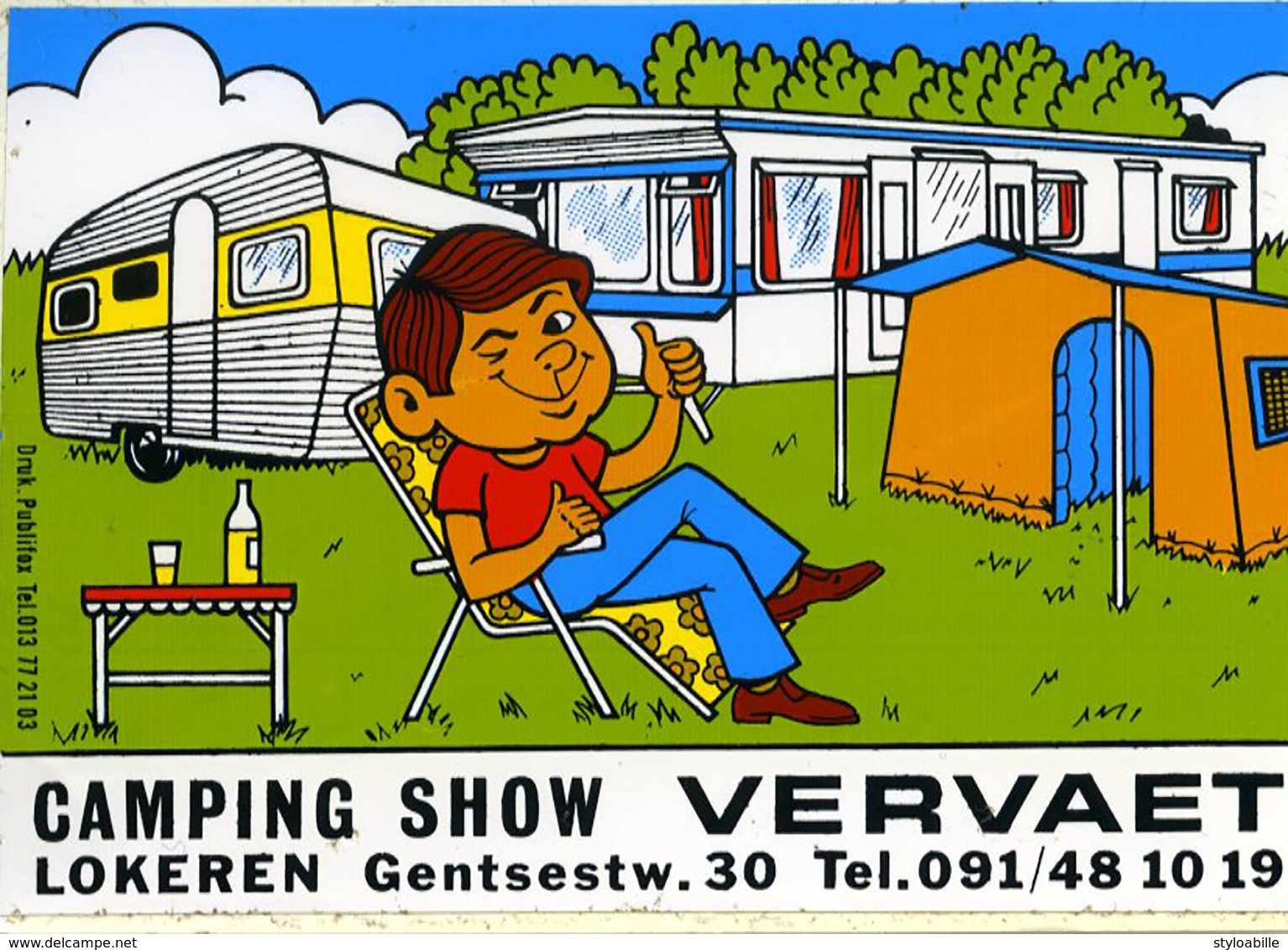 Sticker Autocollant Camping Show Vervaet In Lokeren Caravane - Adesivi