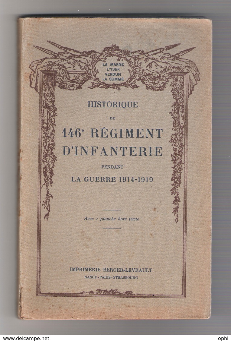 Historique 146e Régiment D'infanterie - 1914-18