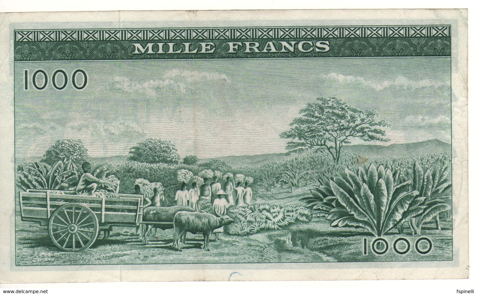 GUINEA 1000 Francs P15   Dated  1st Mars 1960  (President Touré At Front + Banana Harvest At Back) - Guinea