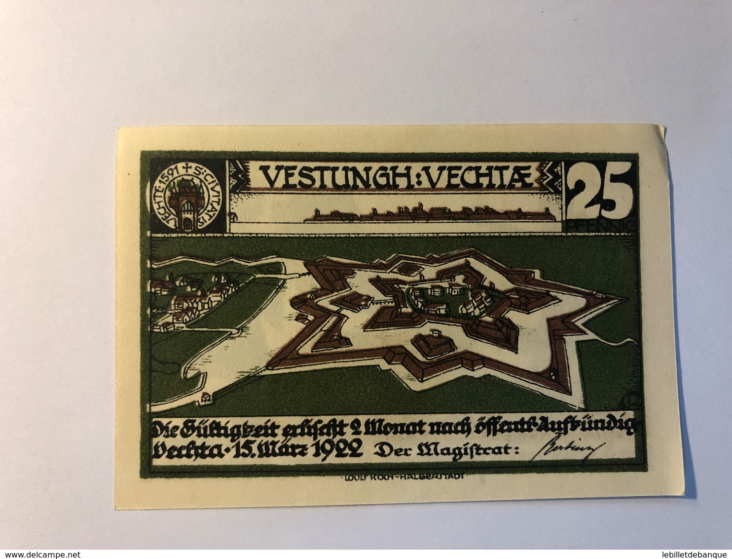 Allemagne Notgeld Vechiae 25 Pfennig - Collections