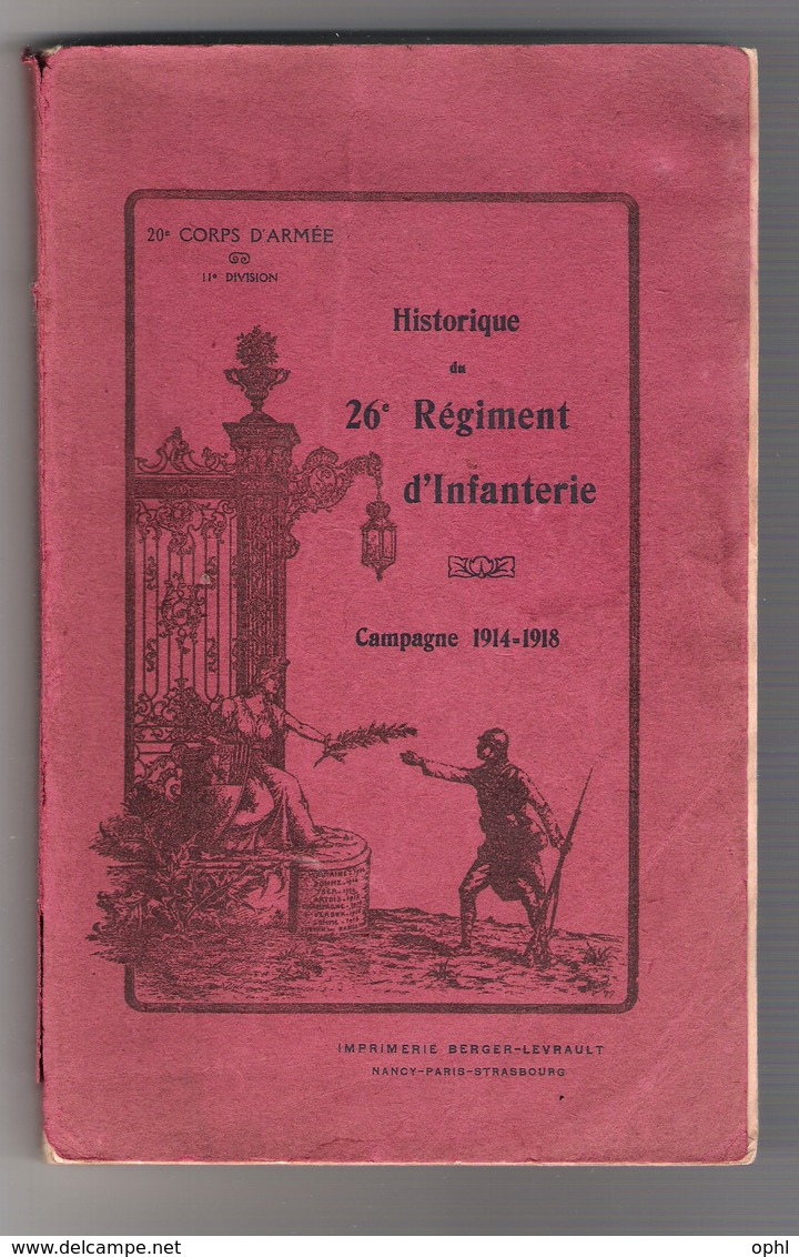 Historique Du 26e Régiment D'infanterie - 1914-18