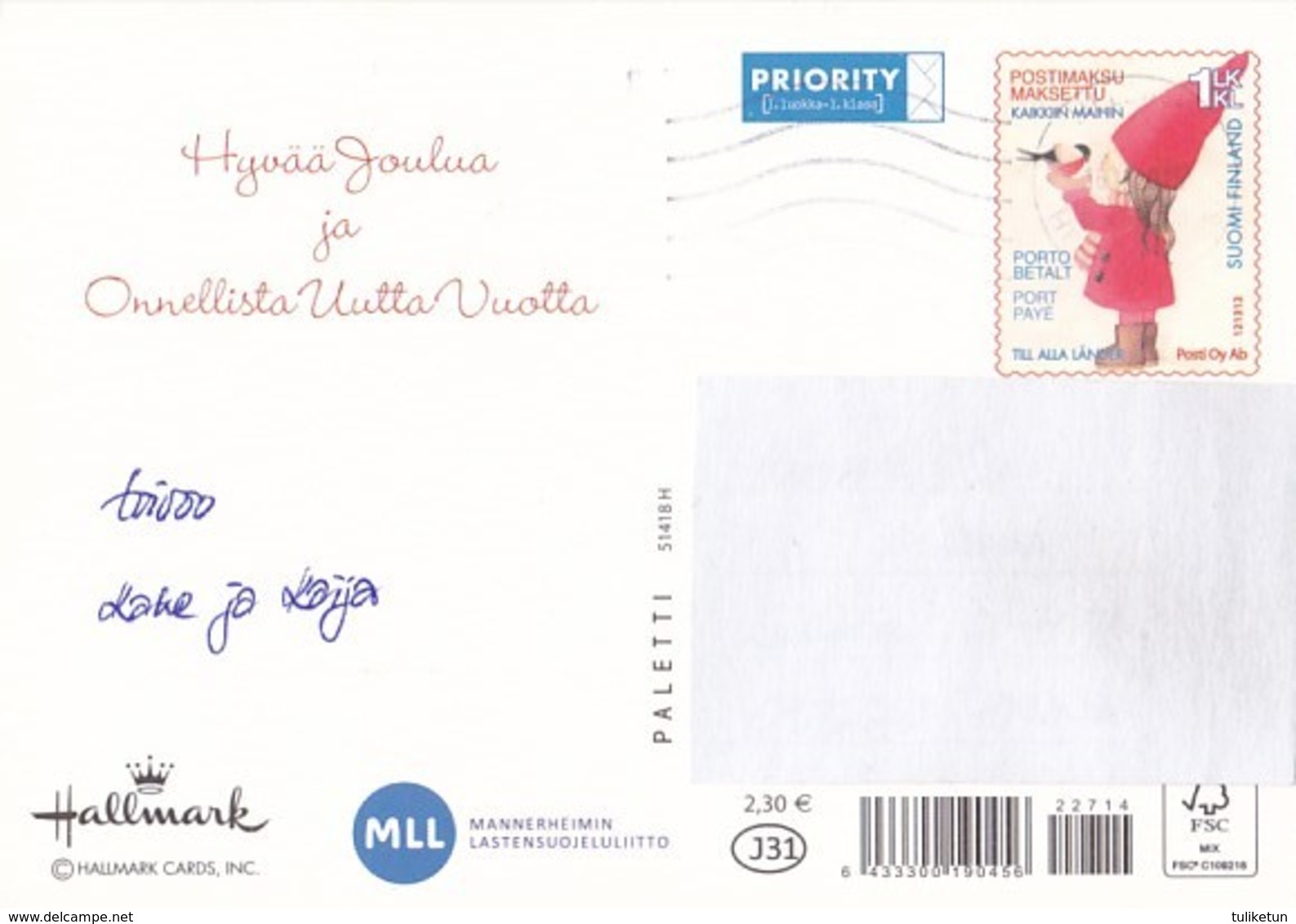 Postal Stationery - Bird - Bullfinch - Teddy Bears - Mannerheim League For Child Welfare - Suomi Finland - Postage Paid - Postal Stationery