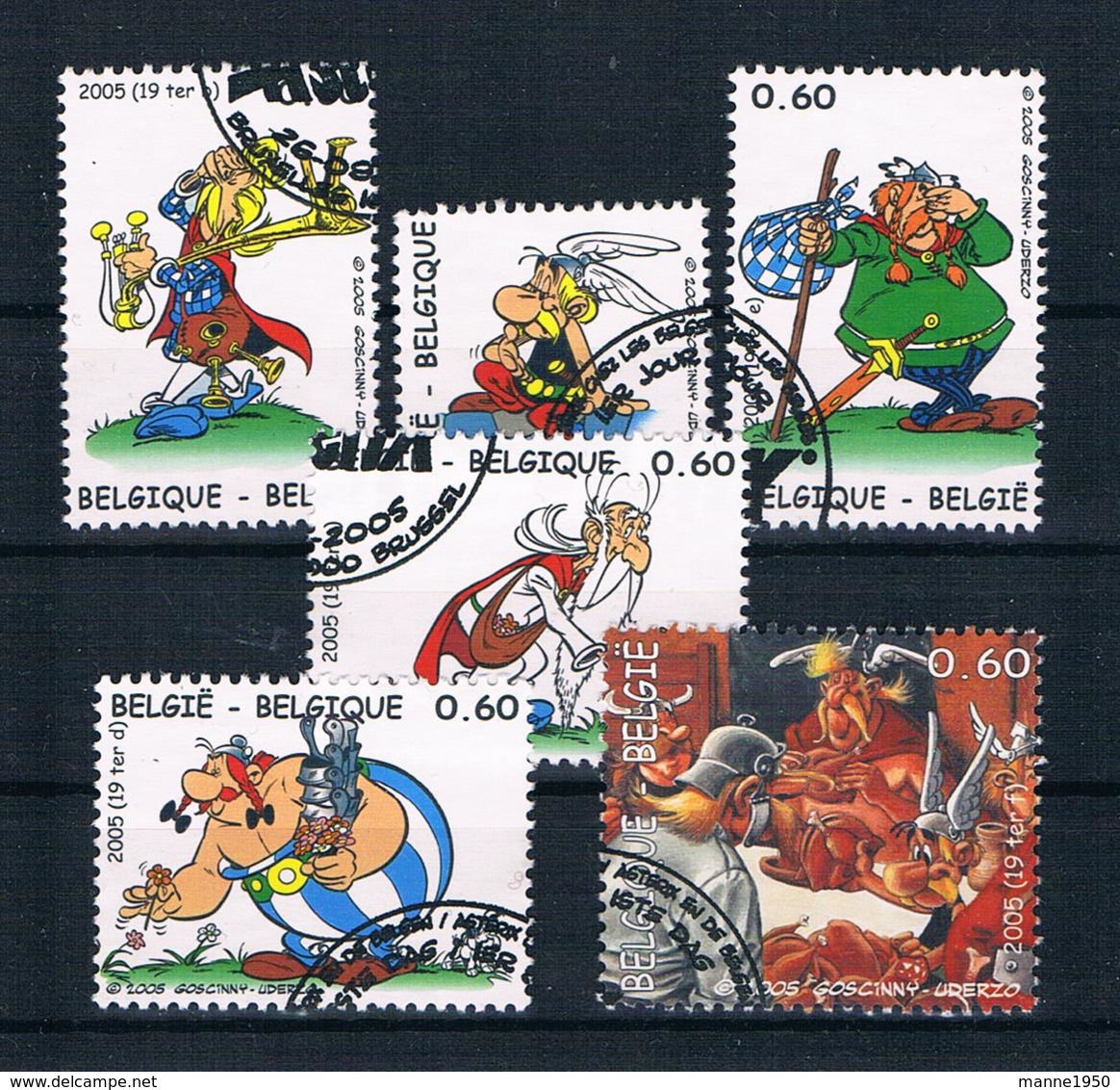 Belgien 2005 Asterix Mi.Nr. 3481/86 Aus Block Gest. - Used Stamps