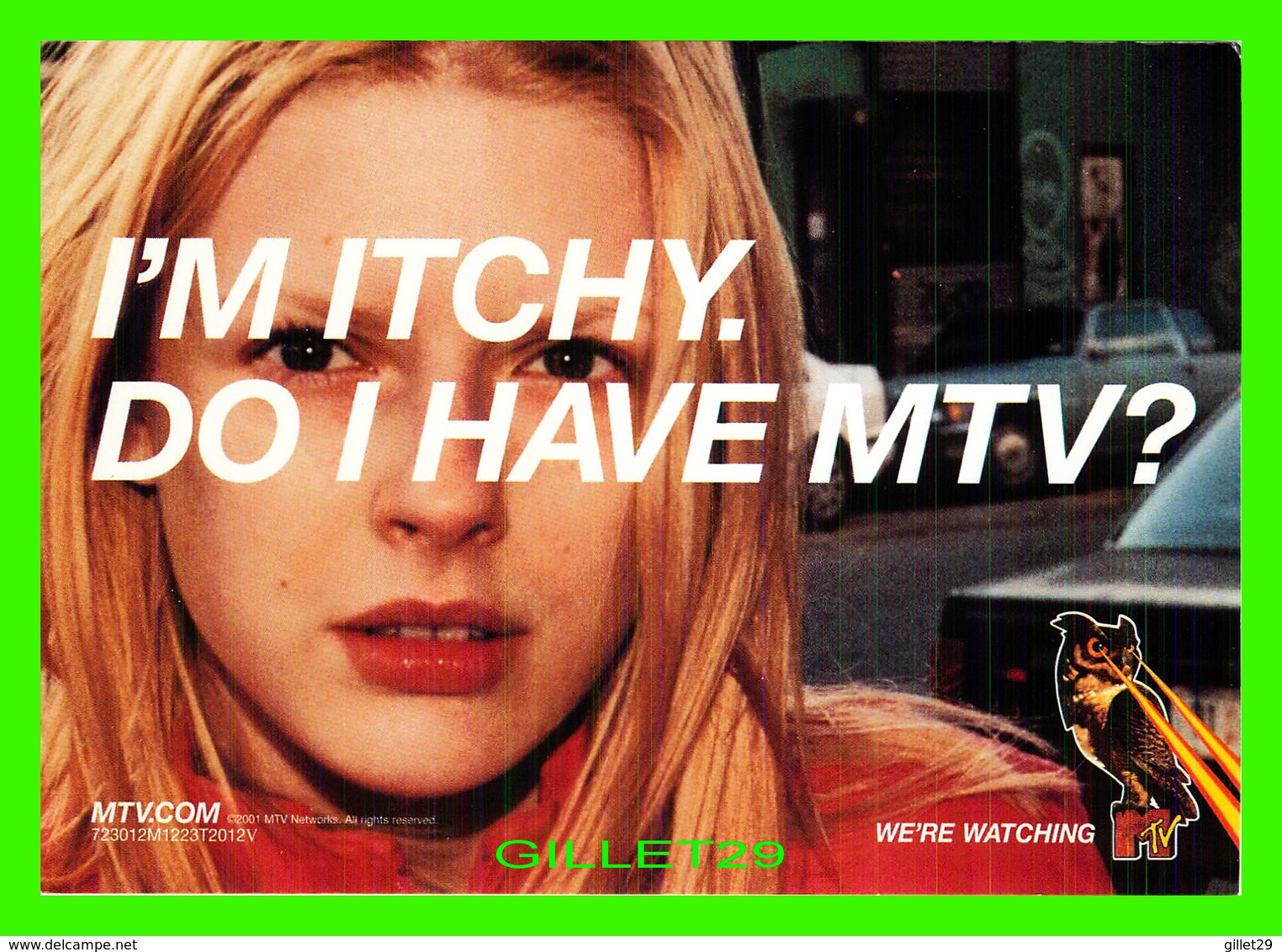 SÉRIES TV - MTV.COM, 2001 - I'M ITCHY DO I HAVE MRV ? - GO-CARD - - TV-Reeks