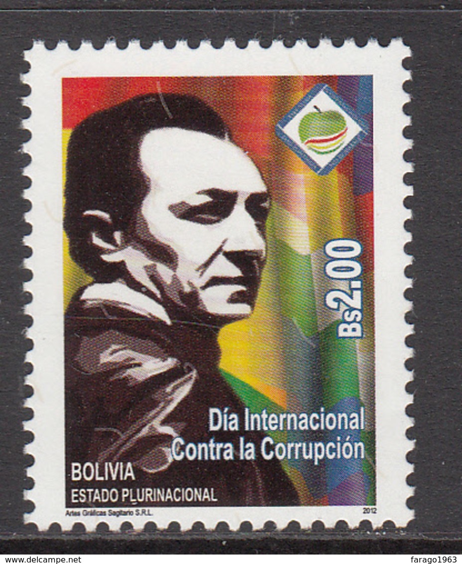 2013 Bolivia Anti Corruption Complete Set Of 2 MNH - Bolivie