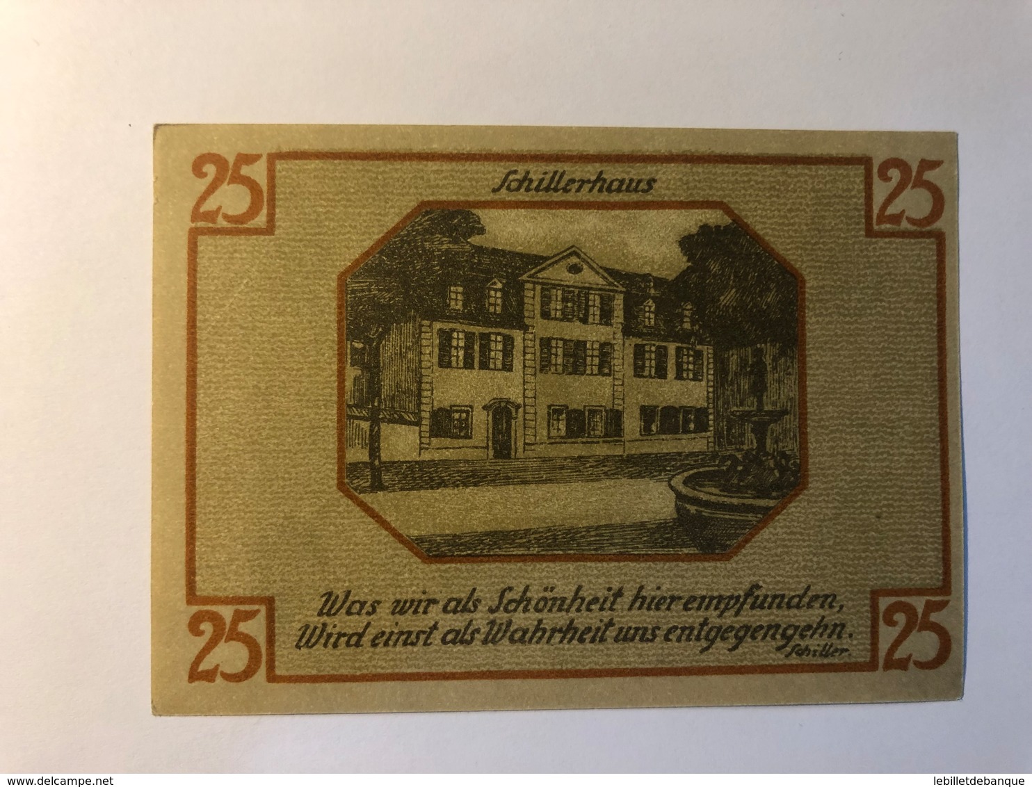 Allemagne Notgeld Weimar 25 Pfennig - Verzamelingen