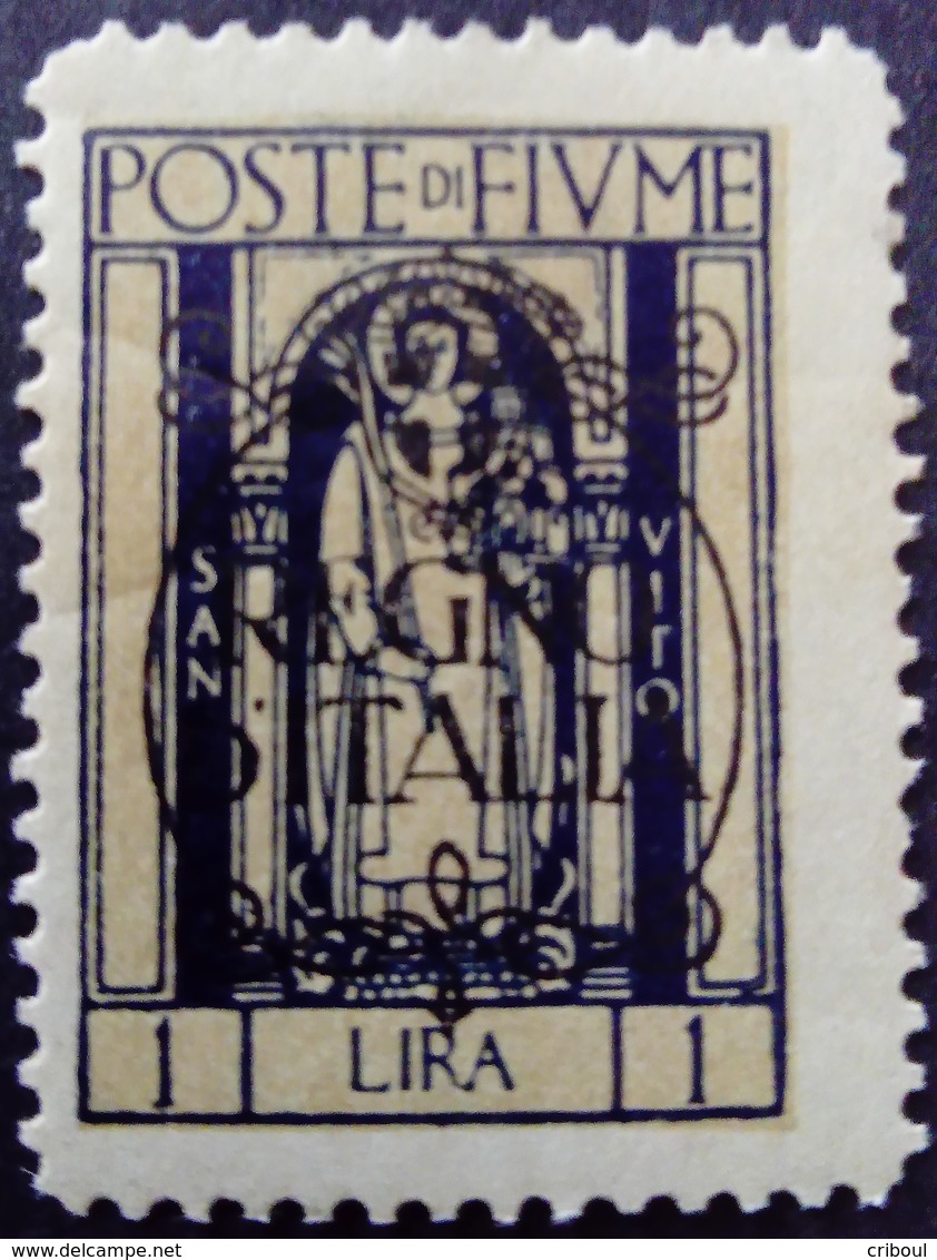 Fiume Occupation Italie Italy Italia Surchargé Overprinted Soprastampati 1924 Yvert 202* MH - Fiume