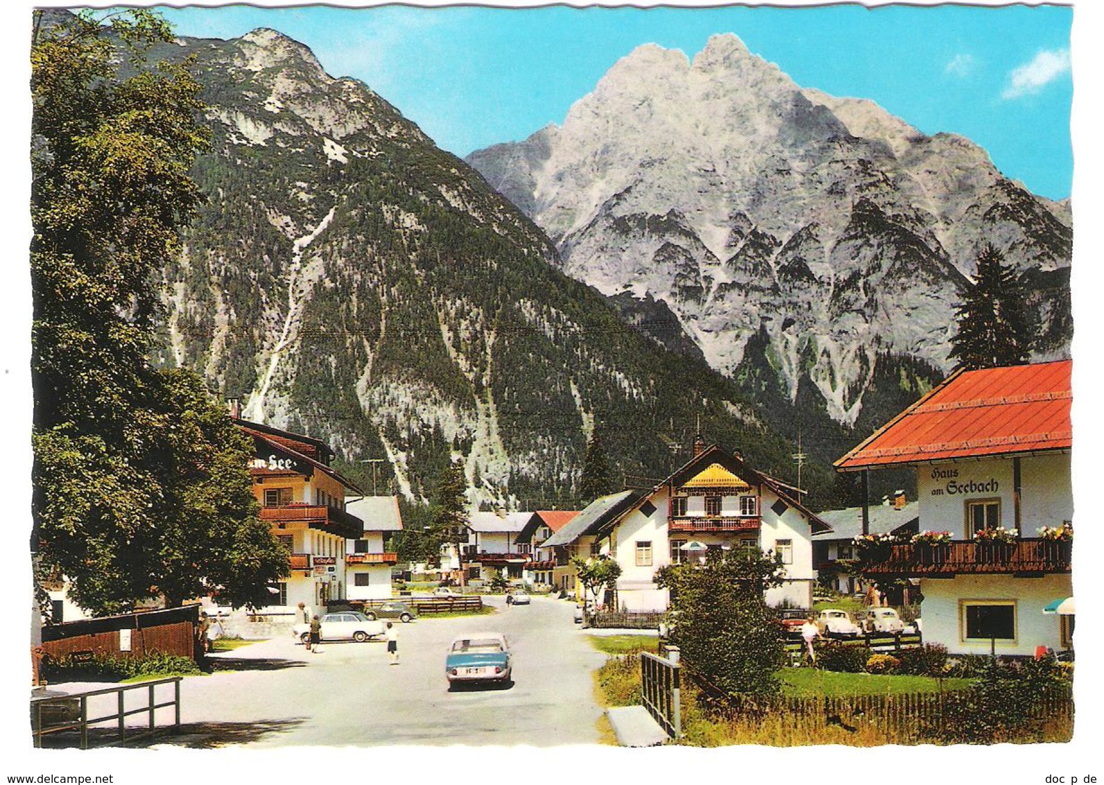 Österreich - Leutasch Waidach - Strassenansicht - Tirol - Cars - Autos - Ford Taunus - Opel - VW - Leutasch