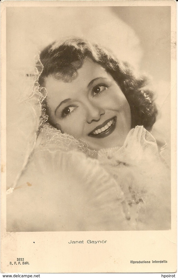 JANET GAYNOR - FORMATO PICCOLO - VIAGGIATA 1937 - (rif. L95) - Actors