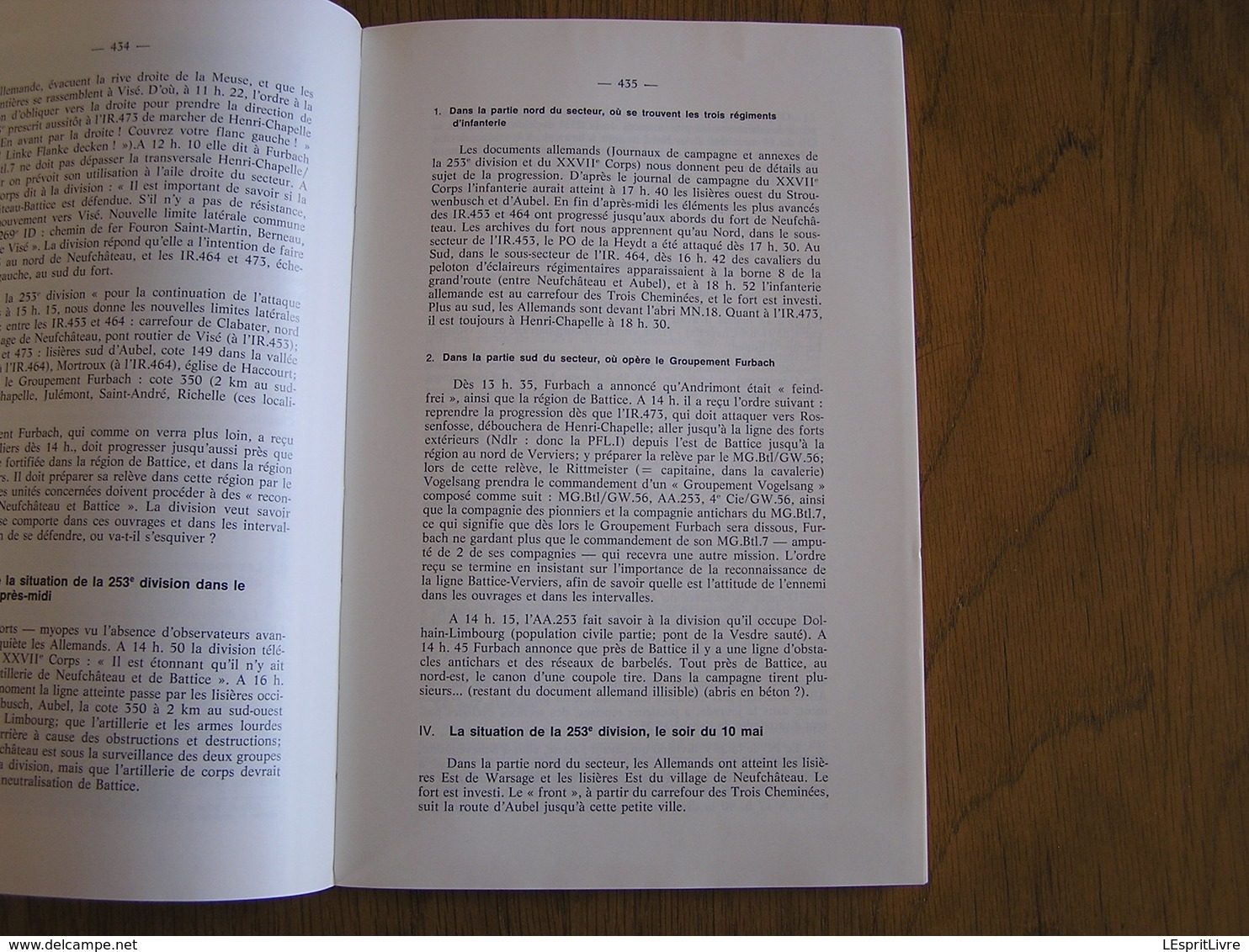 REVUE BELGE D' HISTOIRE MILITAIRE XXII 5 Anvers 14 18 Guerre 40 45 PFL Mai 1940 253 Infanterie Aubin Neufchâteau Eupen