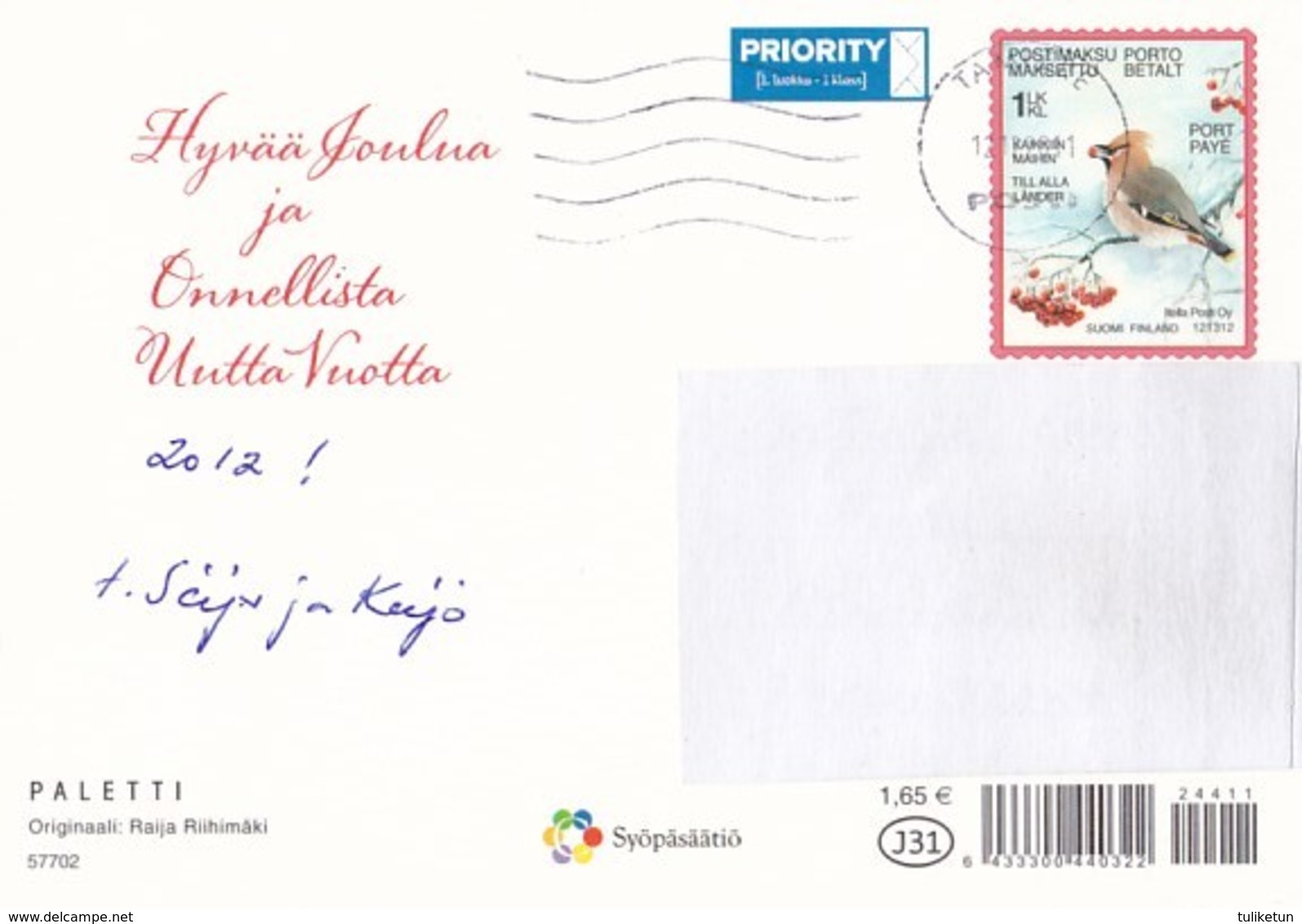 Postal Stationery - Bird - Winter Landscape - Cancer Foundation - Suomi Finland - Postage Paid - Interi Postali