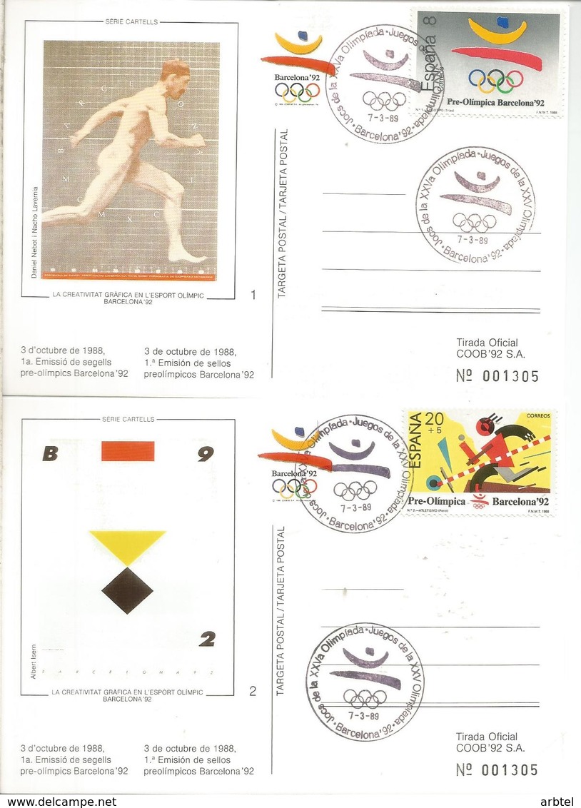 JUEGOS OLIMPICOS BARCELONA 92 OLYMPIC GAMES TARJETAS ATLETISMO BADMINTON BALONCESTO - Verano 1992: Barcelona