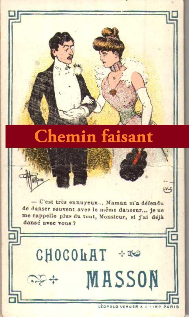 Chromo CHOCOLAT MASSON - Humour - Ai-je Déjà Dansé Avec Vous ?.. - Scans Recto-verso - Stollwerck