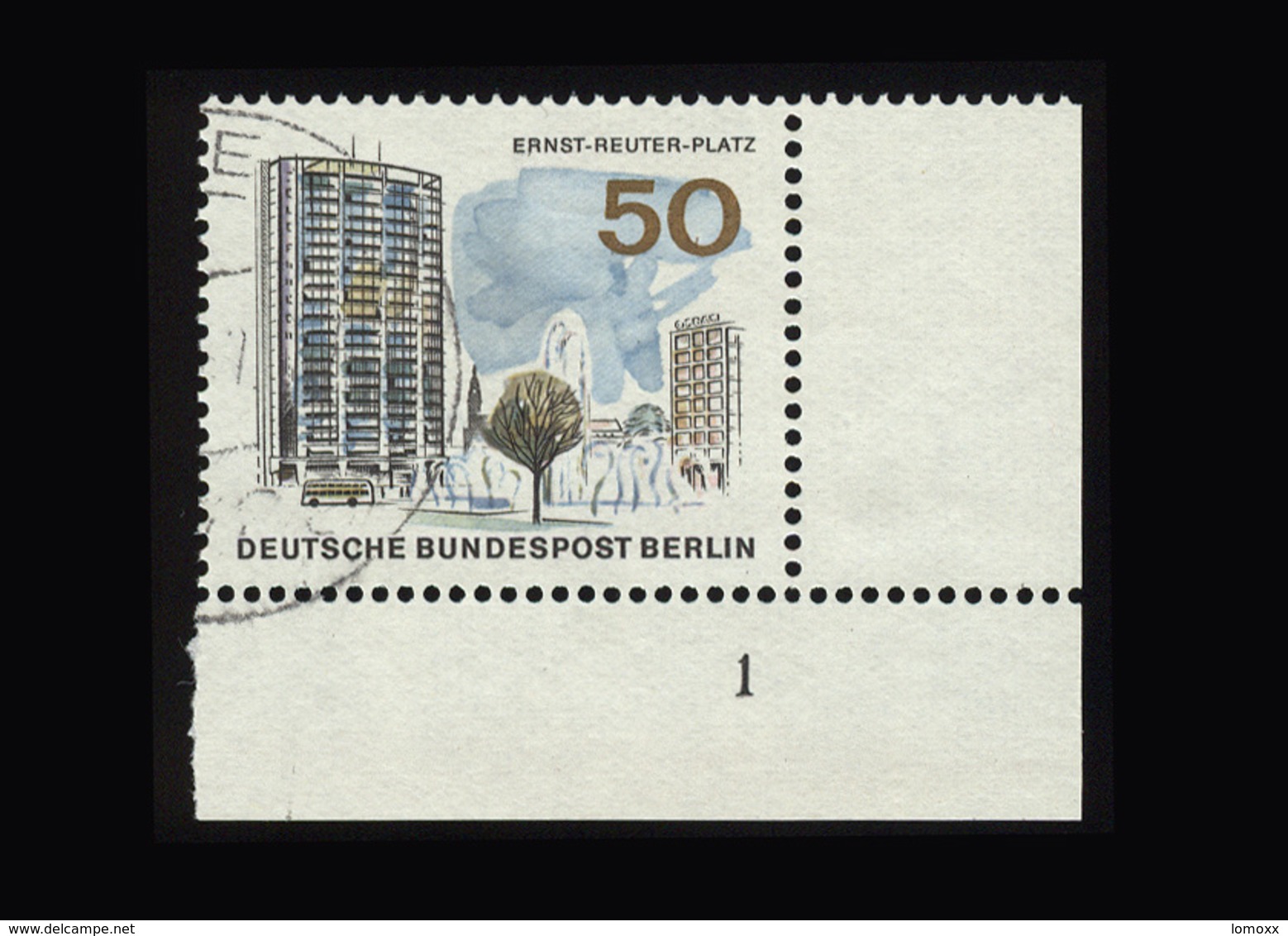 Berlin 1965, Michel-Nr. 259, Das Neue Berlin, 50 Pf., Eckrand Rechts Unten Mit Formnummer 1, Gestempelt - Gebraucht