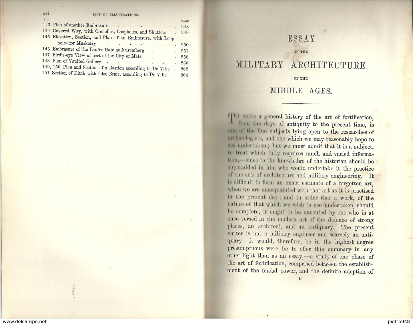 "Military Architecture" II^ Edition 1879, Libro Architettura Militare, E. Viollet-Le Duc, Translated By M. Macdermott - 1850-1899