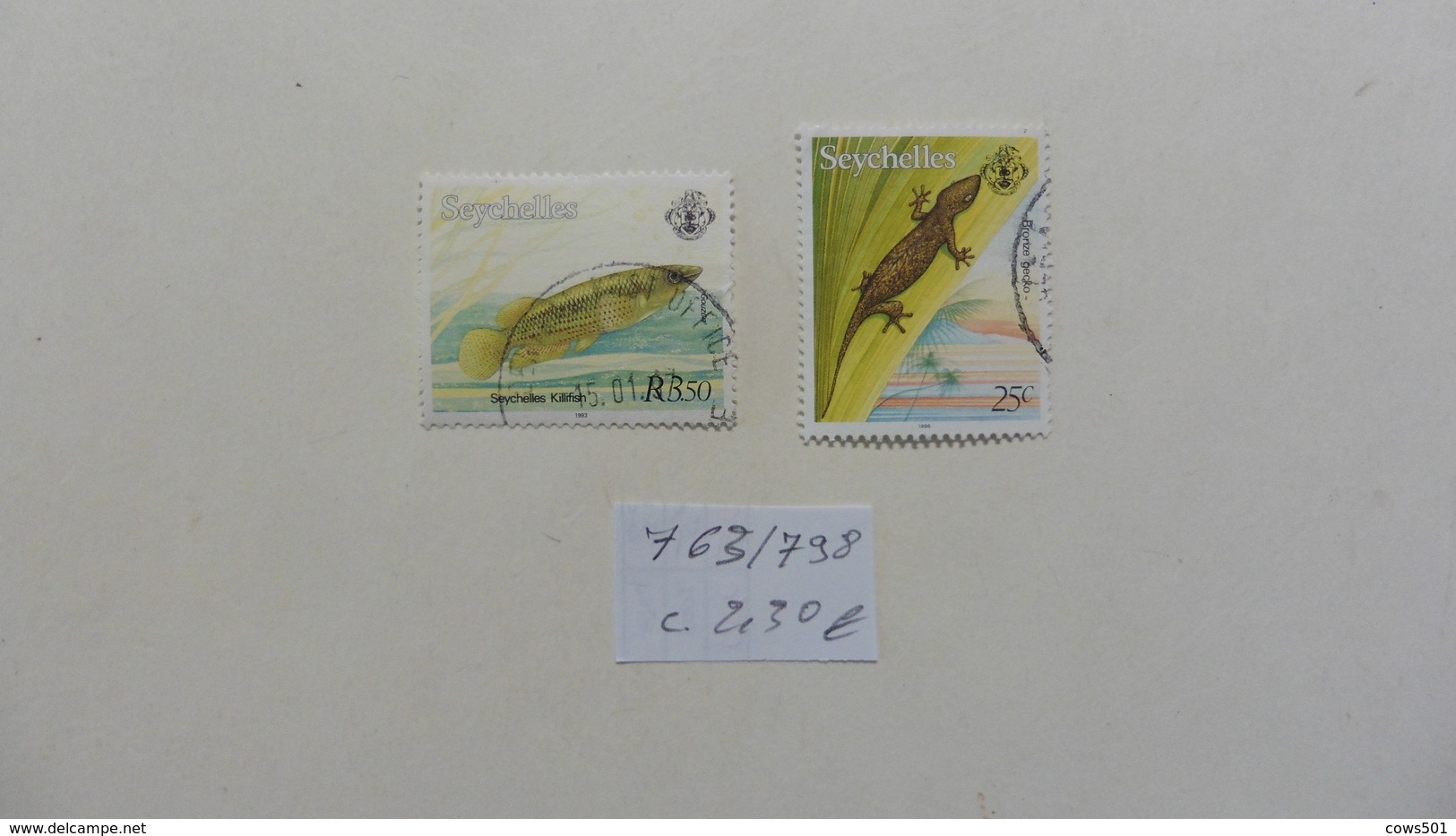 Afrique > Seychelles  :2 Timbres N°763-798 Oblitérés - Seychelles (1976-...)