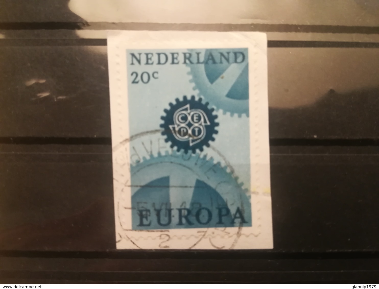 FRANCOBOLLI STAMPS OLANDA NEDERLAND 1967 USED SU FRAMMENTO EUROPA CEPT PAESI BASSI FRAGMENT - Usados