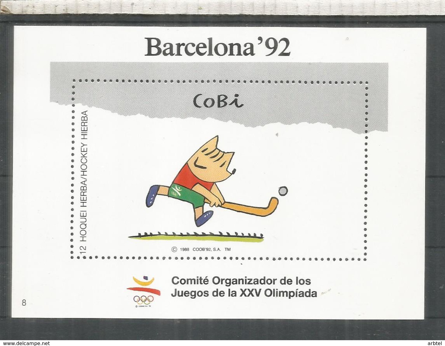 JUEGOS OLIMPICOS BARCELONA 92 OLYMPIC GAMES HOJITAS COOB HOCKEY HIERBA - Ete 1992: Barcelone