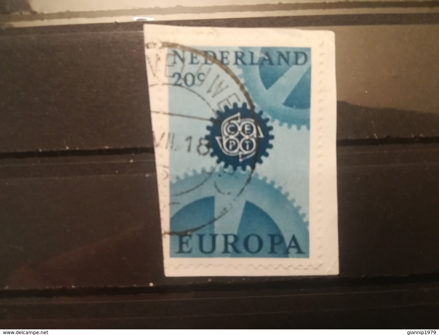 FRANCOBOLLI STAMPS OLANDA NEDERLAND 1967 USED SU FRAMMENTO EUROPA CEPT PAESI BASSI FRAGMENT - Usati