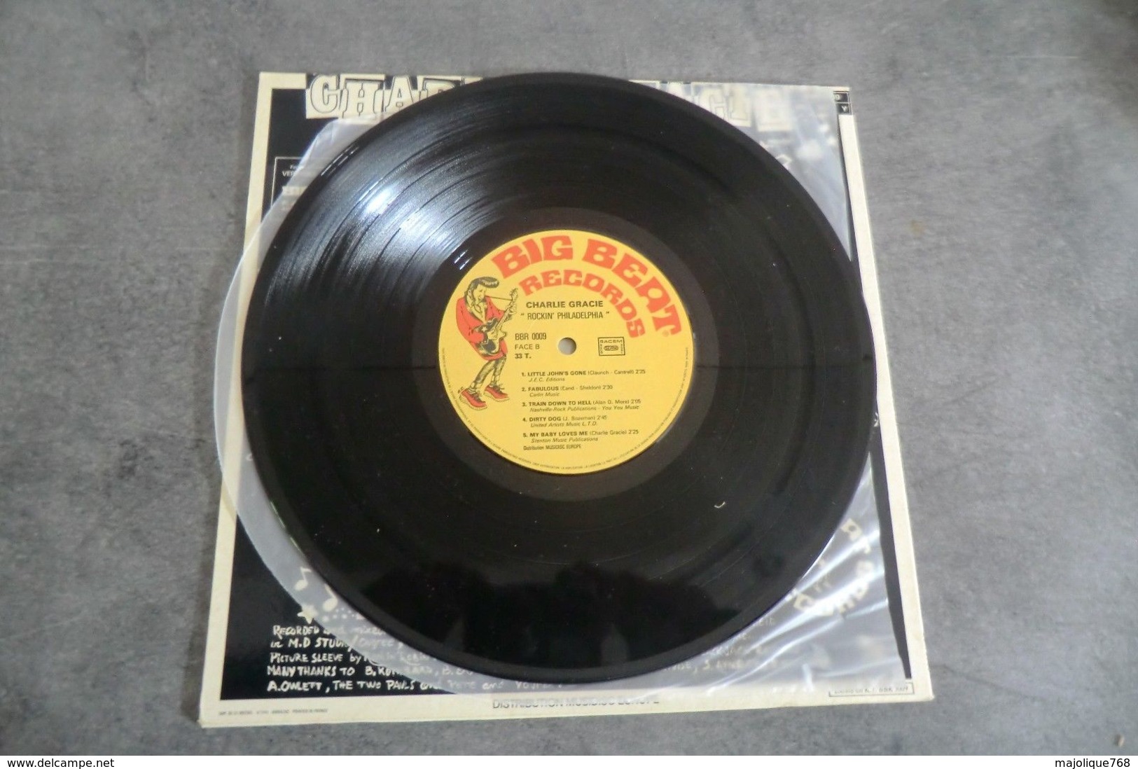 Disque 25 Cm De Charlie Gracie - Rockin' Philadelphia -big Beat Records BBR-0009 1980 - - Rock