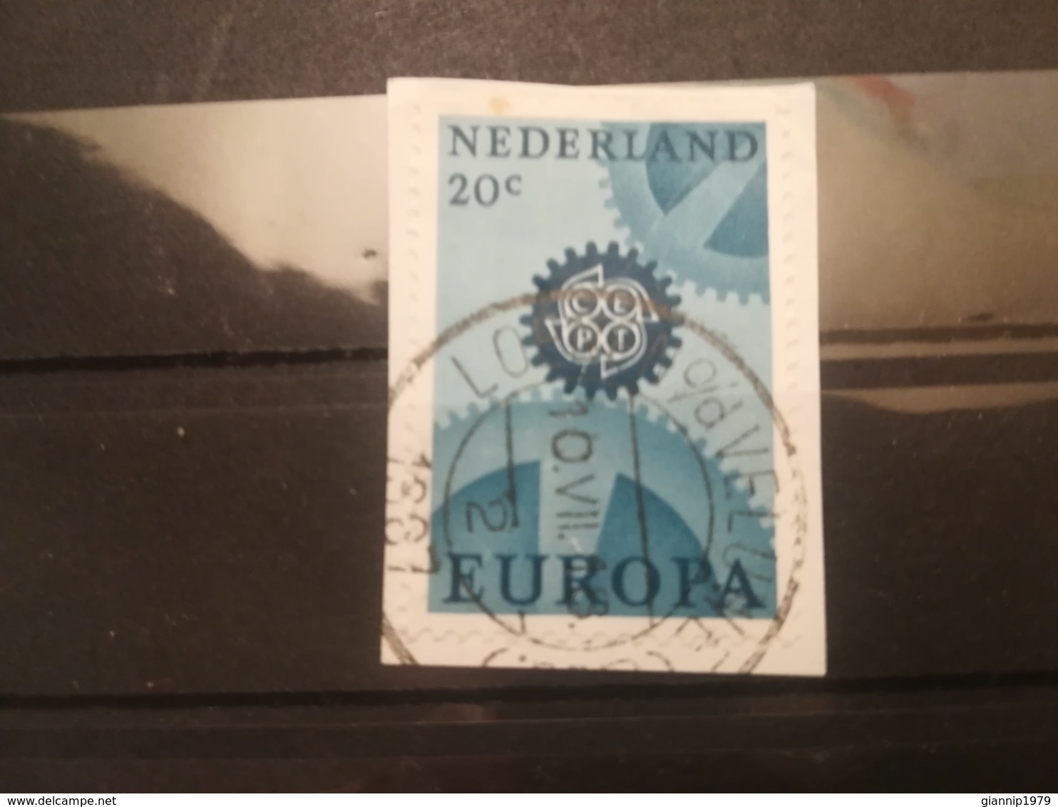 FRANCOBOLLI STAMPS OLANDA NEDERLAND 1967 USED SU FRAMMENTO EUROPA CEPT PAESI BASSI FRAGMENT - Usati