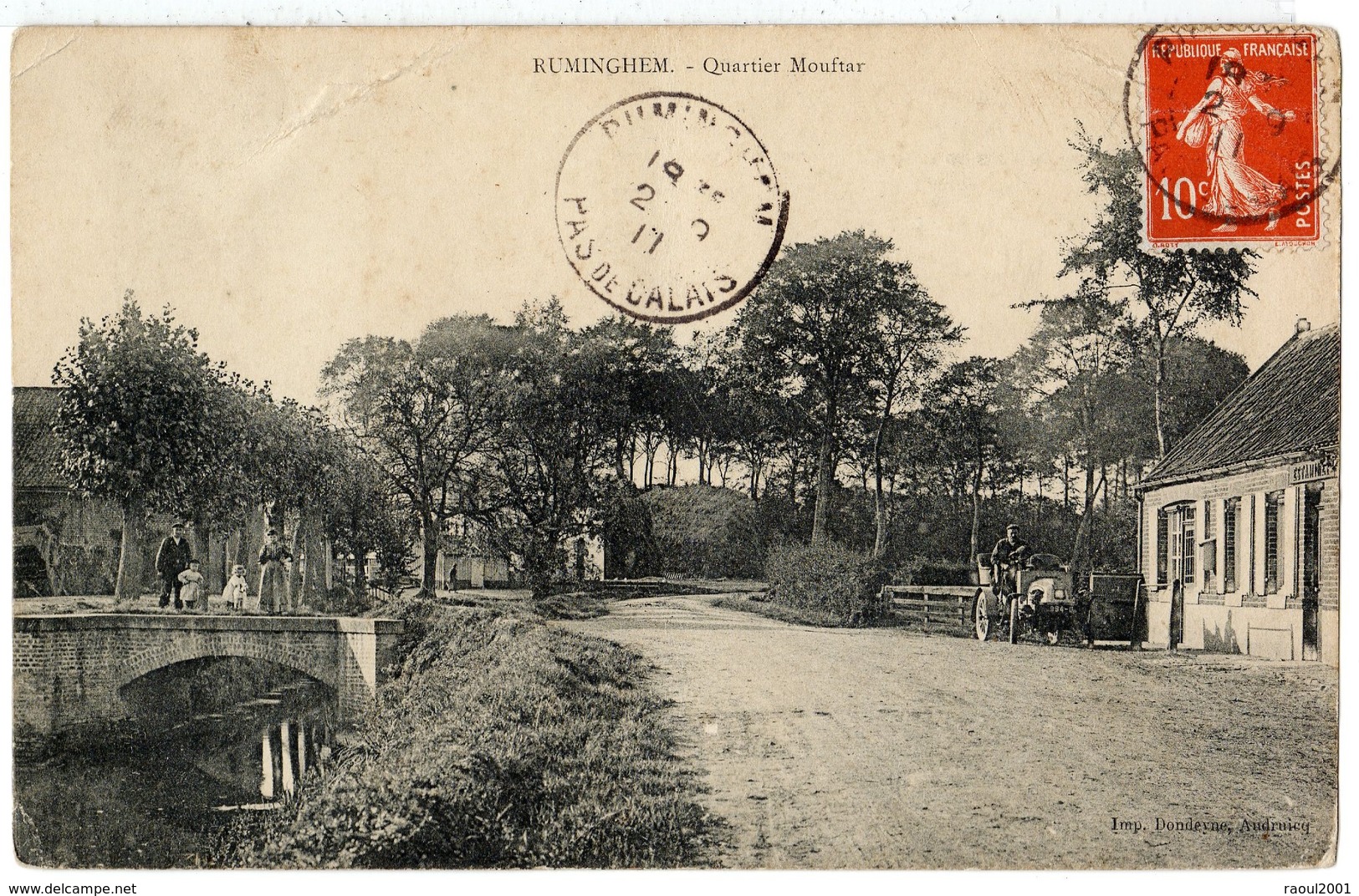 RUMINGHEM ( Près D'Audruicq ) - 62 - Quartier Mouftar - Voiture Auto Automobile Ancienne Tacot - Autres & Non Classés