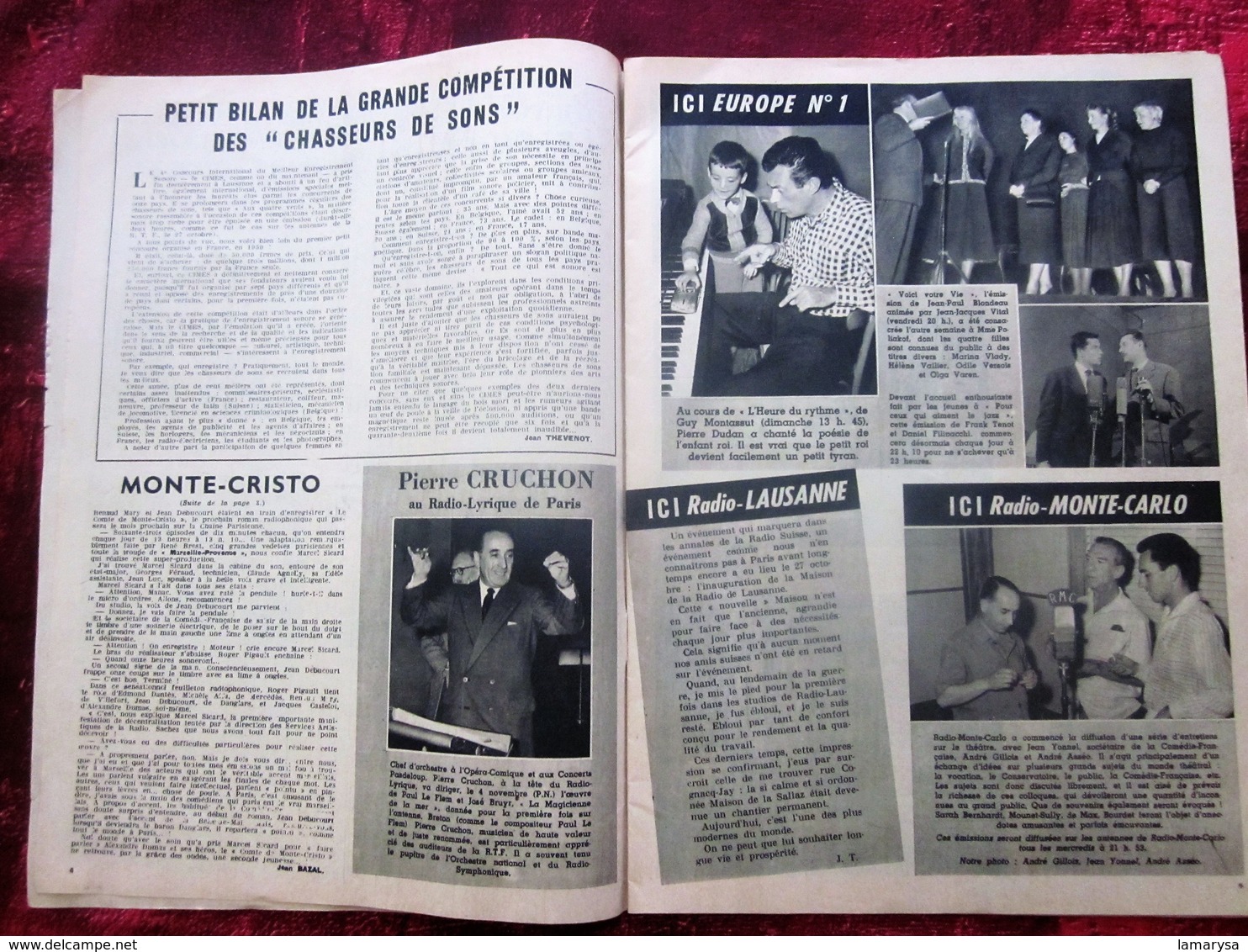 NOV 1955 RADIO TÉLÉVISION FRANCINE ADAM PROGRAMME DE RADIO- THÉÂTRE - NICE  RENNES STRASBOURG - MARSEILLE - LYON - LILLE - Télévision