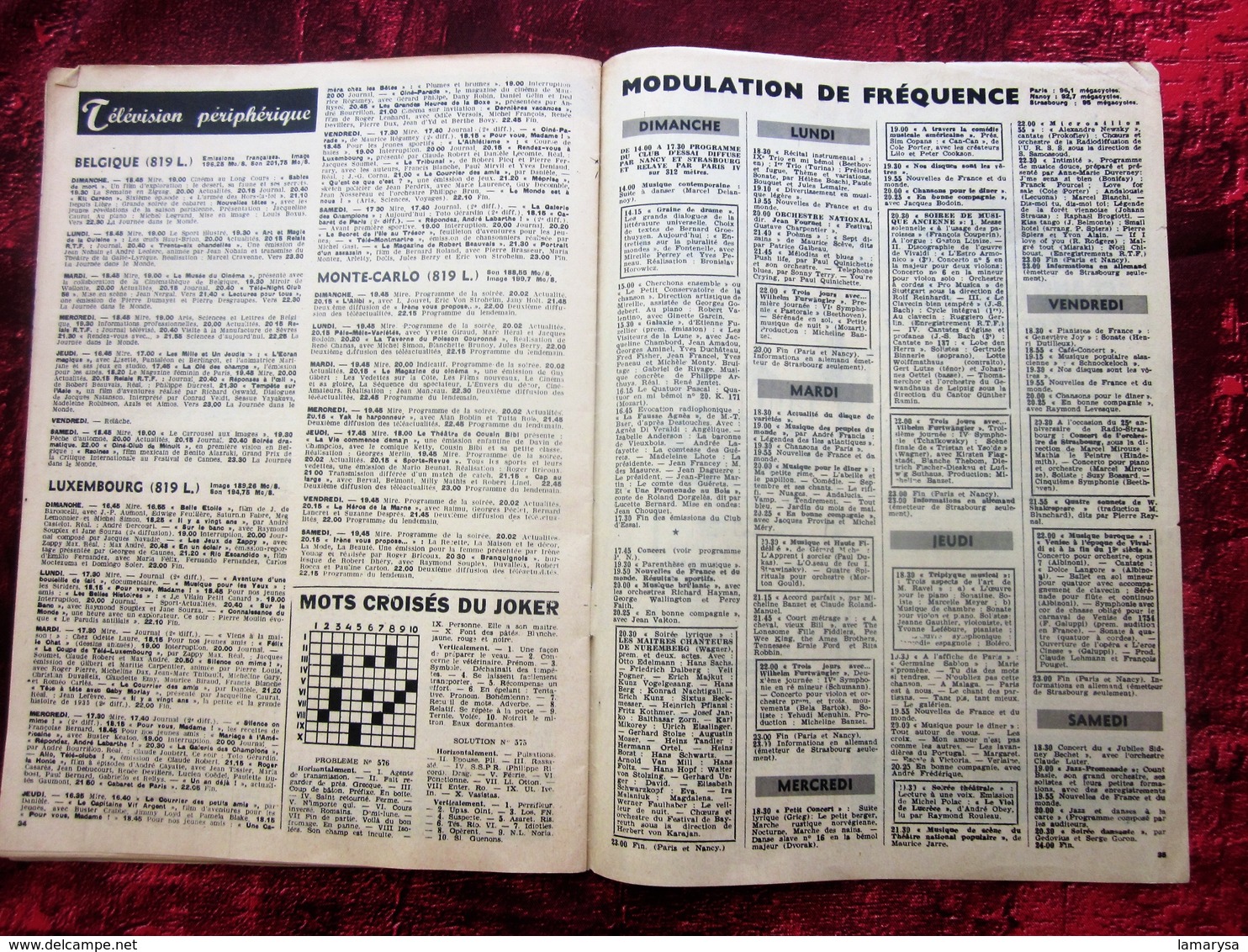 NOV 1955 RADIO TÉLÉVISION FRANCINE ADAM PROGRAMME DE RADIO- THÉÂTRE - NICE  RENNES STRASBOURG - MARSEILLE - LYON - LILLE