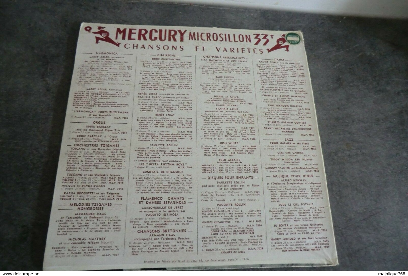 Disque 25 Cm De Votre Dévoué éddie Constantine - Mercury MLF 7072 - 1955 - Spezialformate