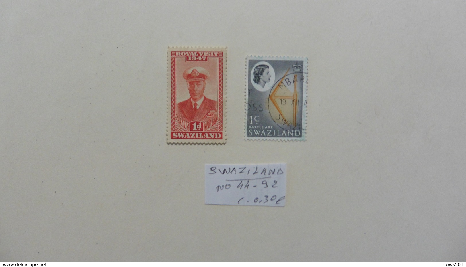 Afrique > Swaziland : 2 Timbres N°44-92 Oblitéré Et Nsg - Swaziland (1968-...)