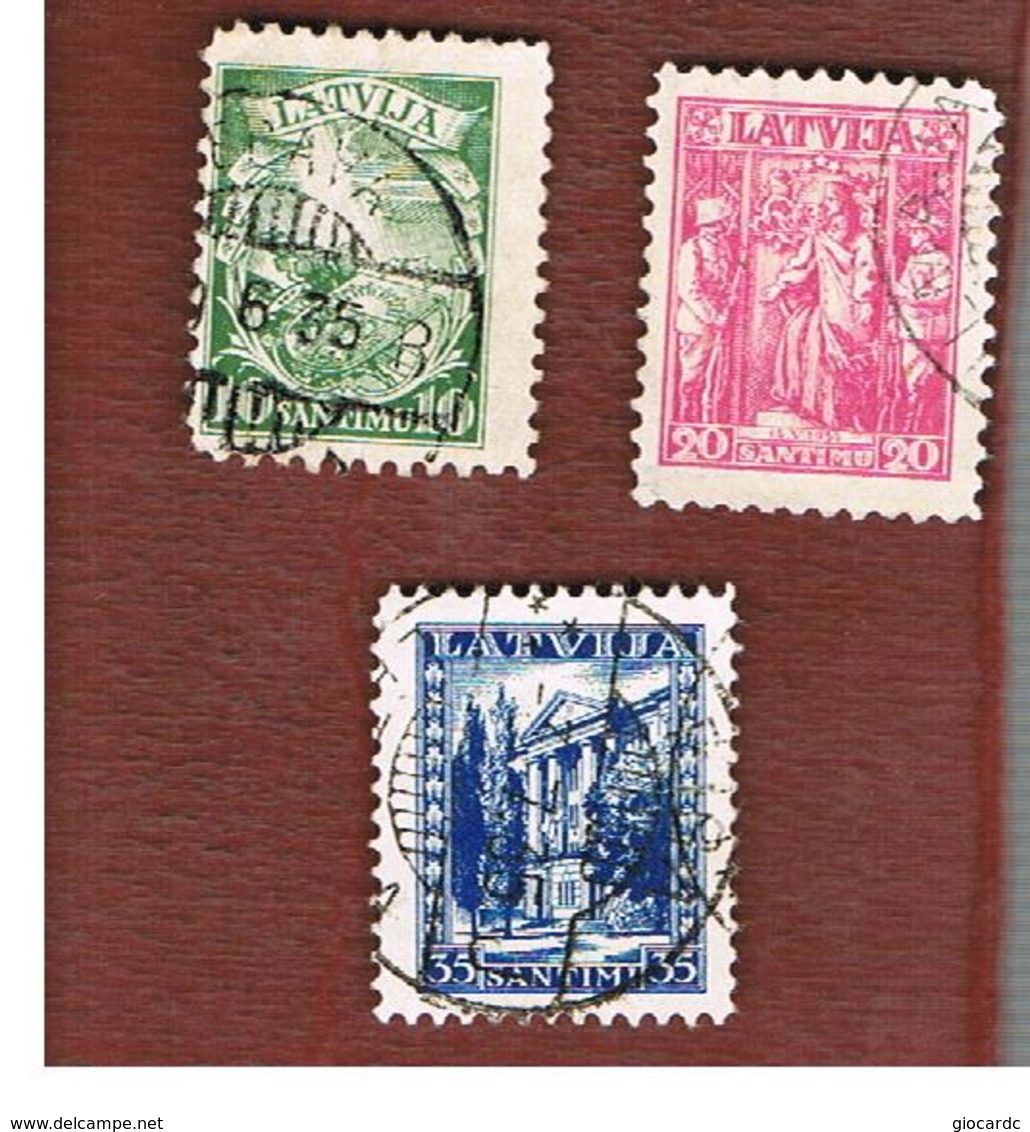 LETTONIA (LATVIA)   -  SG 249.251  -  1934  NEW CONSTITUTION ANNIVERSARY  -   USED - Lettland