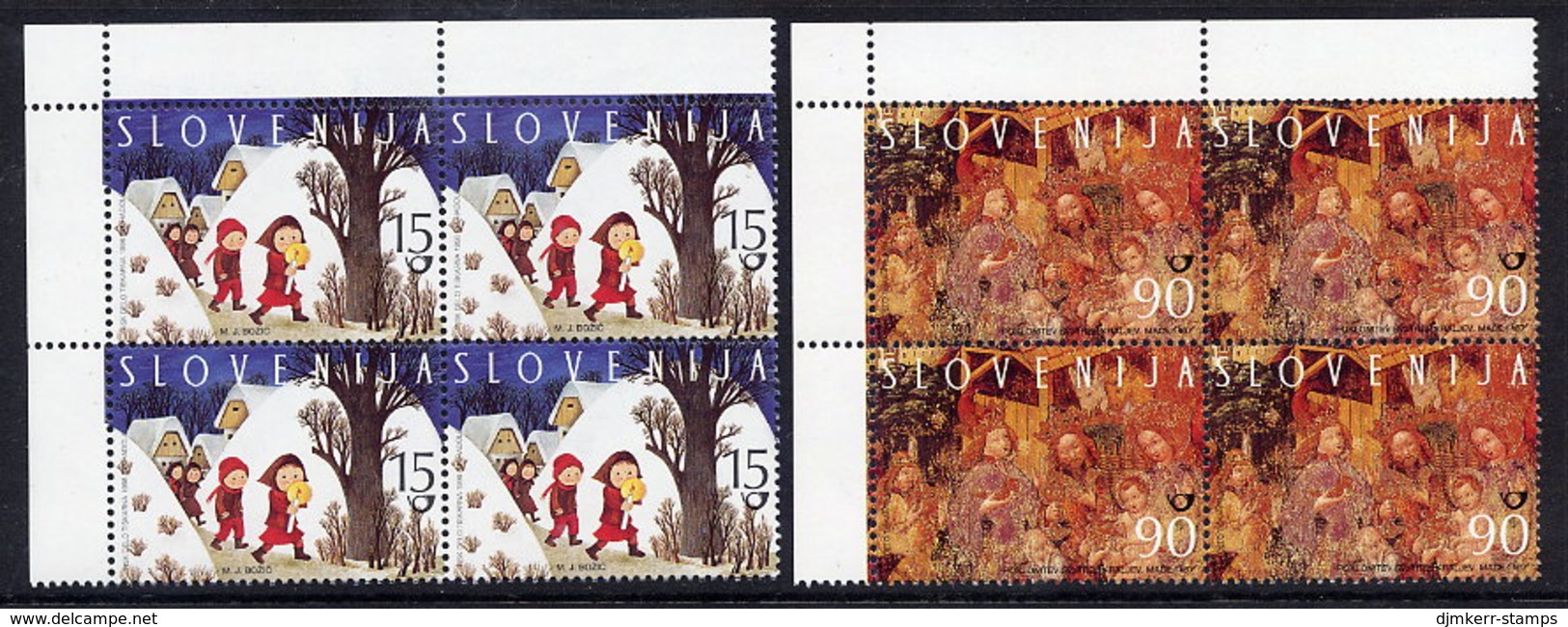 SLOVENIA 1998 Christmas Blocks Of 4 MNH / **.  Michel 240-41 - Eslovenia