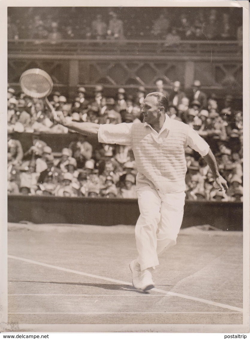 WIMBLEDON CHAMPIONSHIP V O FROITZHEIM GERMANY J BRUGNON FRANCE TENNIS 20 * 15 CM  Fonds Victor FORBIN (1864-1947) - Deportes