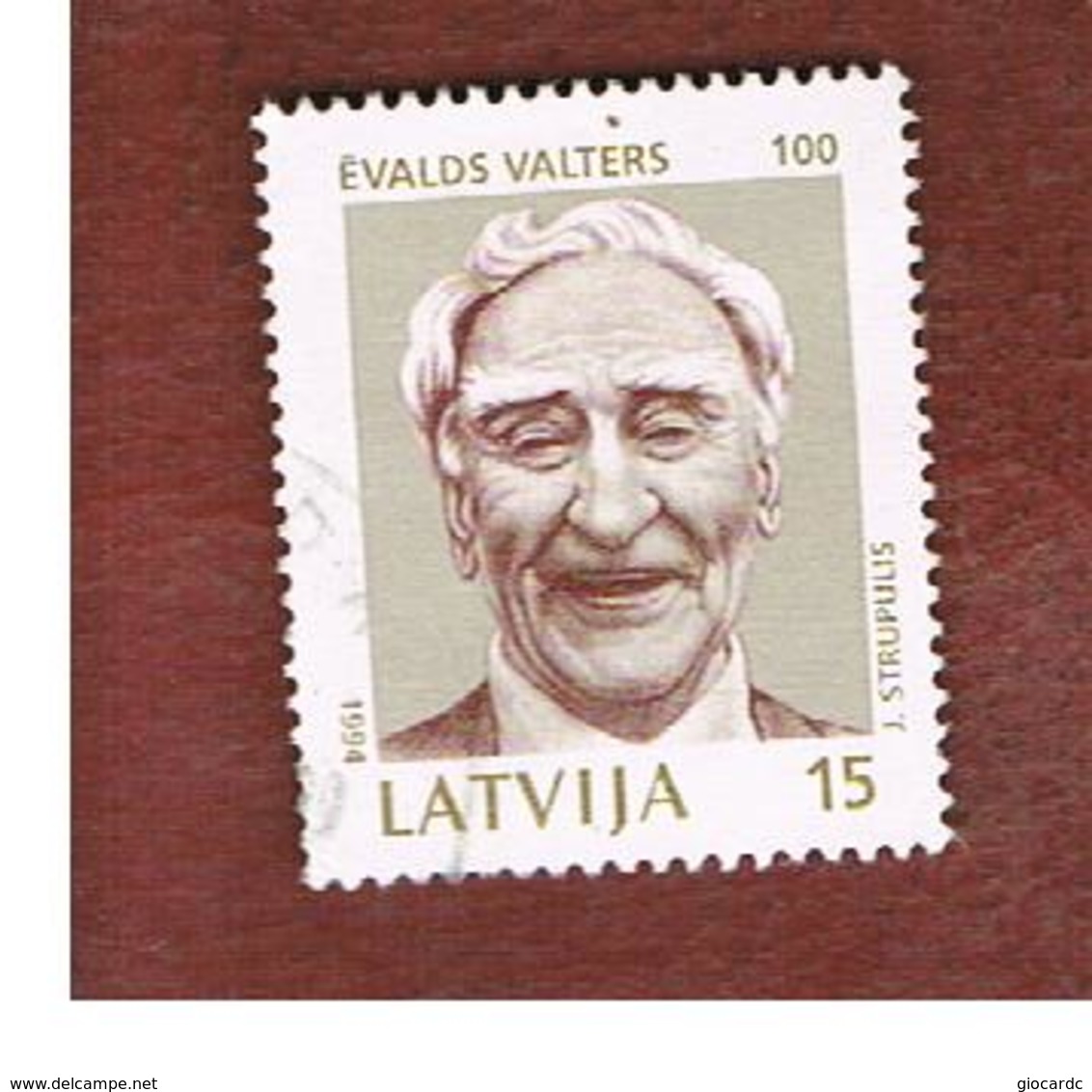LETTONIA (LATVIA)   -  SG 383  -  1994 E. VALTERS, ACTOR -   USED - Lettonia