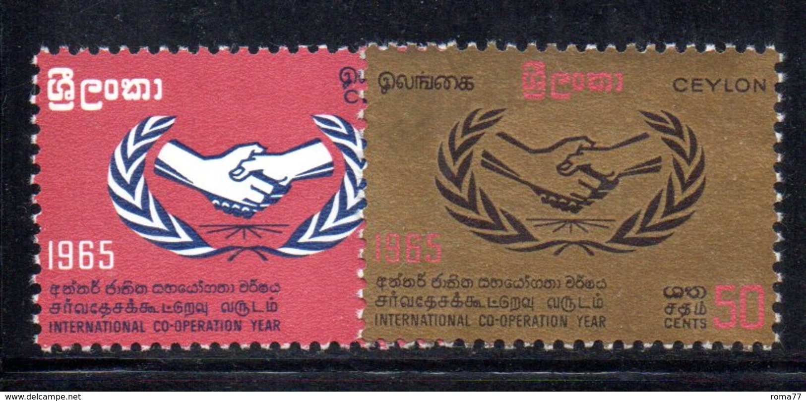 CI924a - CEYLON SRI LANKA 1965,  Serie Yvert  355/356  ***  MNH (2380A). Onu - Sri Lanka (Ceylon) (1948-...)