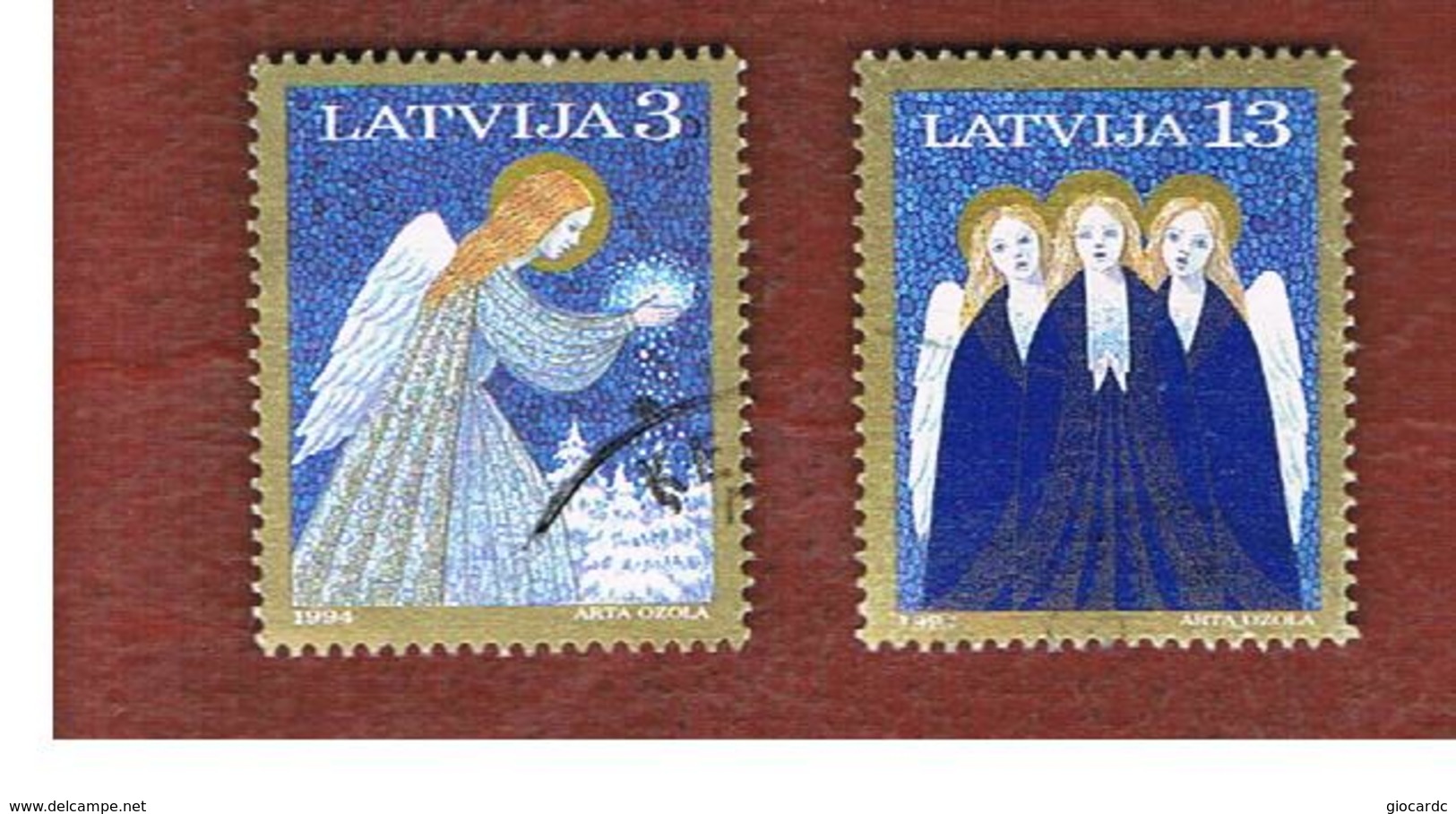 LETTONIA (LATVIA)   -  SG 412.414  -  1994  CHRISTMAS  -   USED - Lettonia