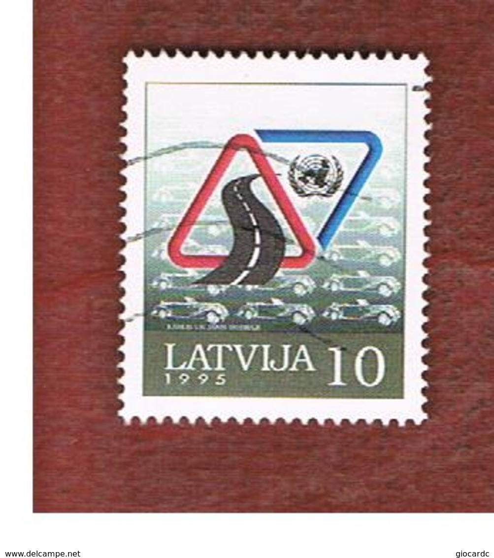 LETTONIA (LATVIA)   -  SG 419  -  1995  ROAD SAFETY YEAR  -   USED - Lettonia