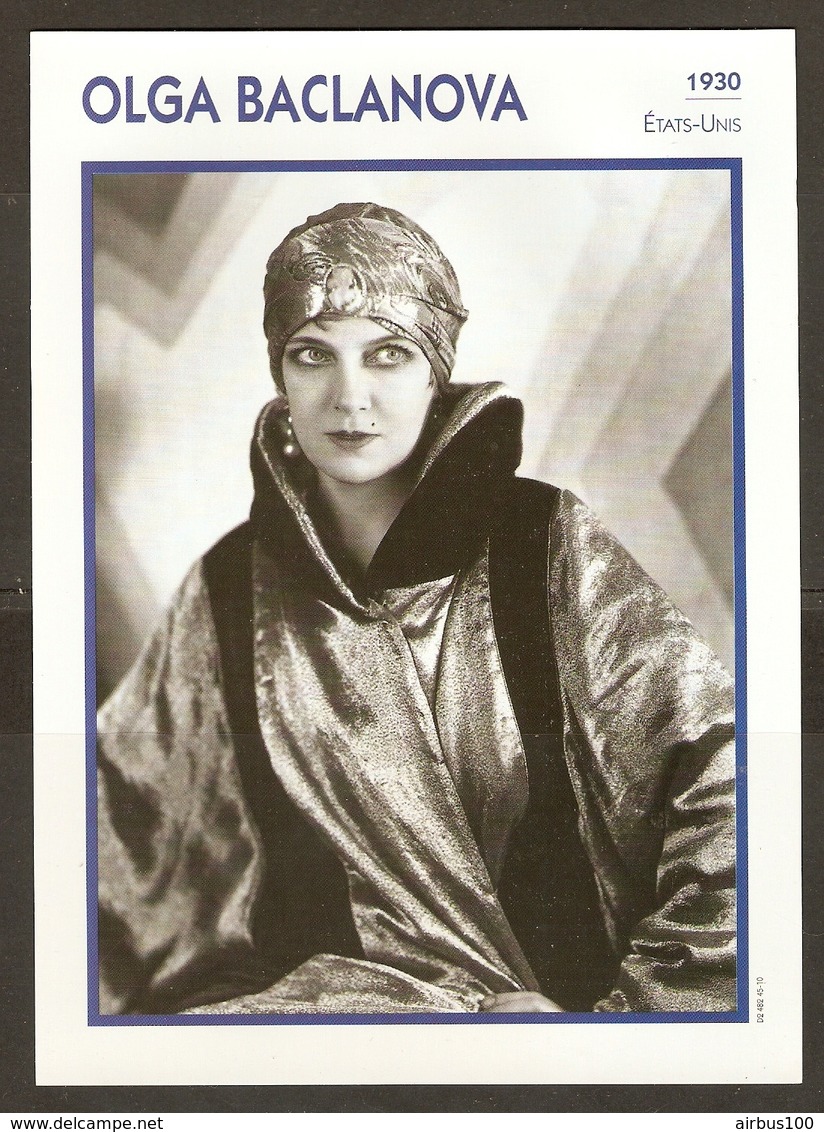 PORTRAIT DE STAR 1930 ETATS UNIS USA - ACTRICE OLGA BACLANOVA - ACTRESS CINEMA - Fotos