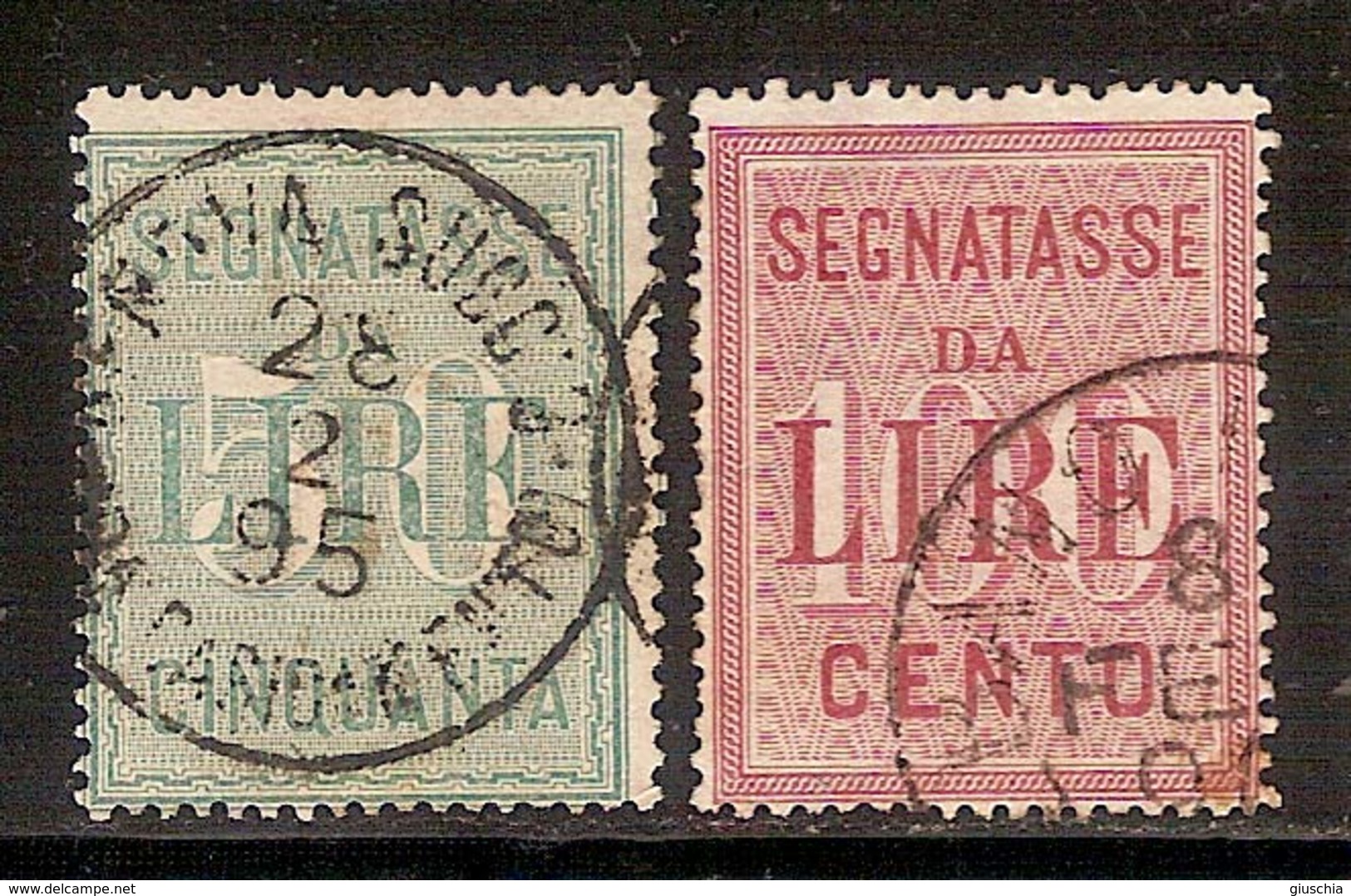 (Fb).Regno.Umberto I.Segnatasse.1884.Serie Due Val Usati (529-16) - Segnatasse