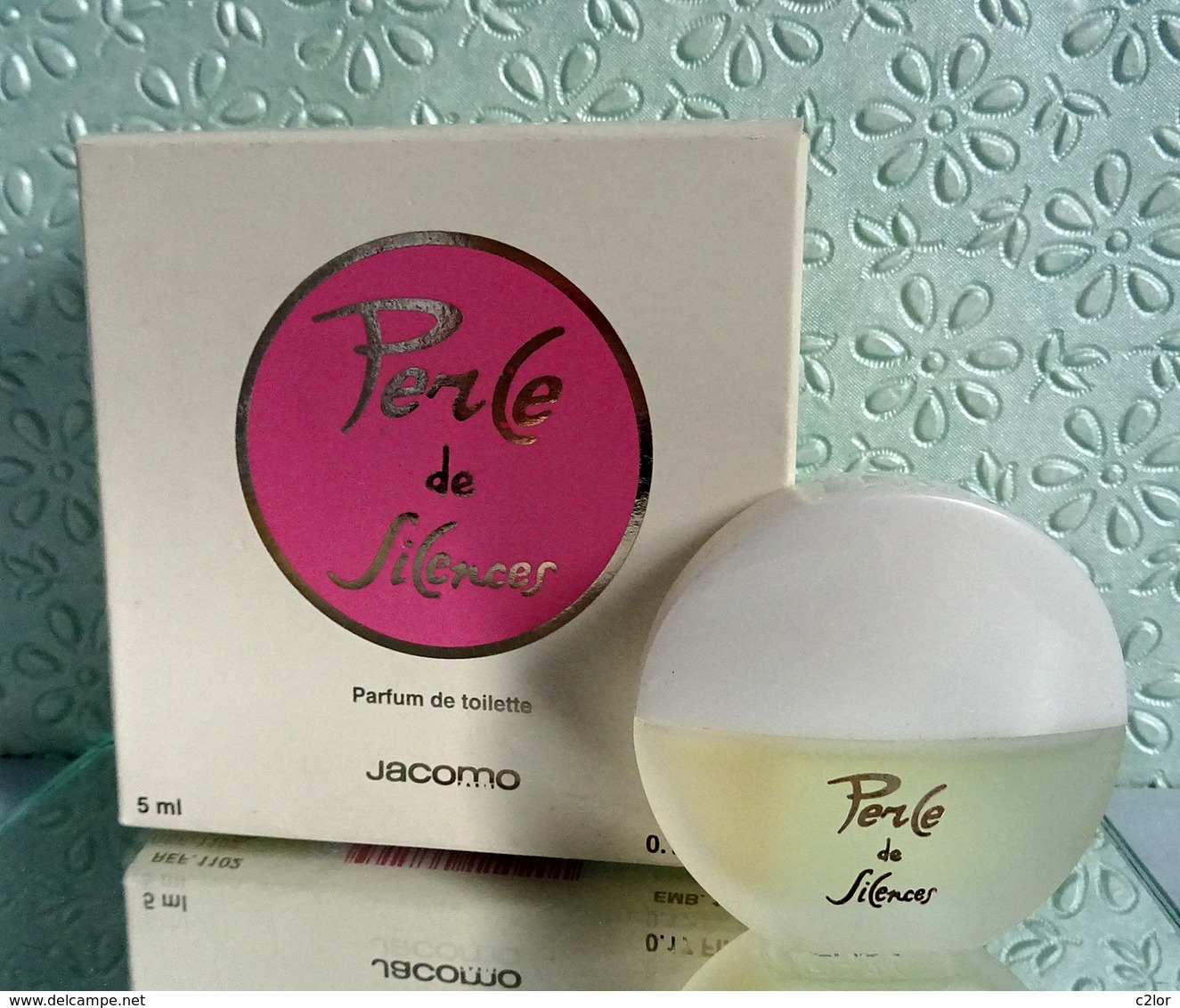 Miniature " PERLE DE SILENCES  "  De JACOMO  Parfum De Toilette 5 Ml Dans Sa Boite - Miniatures Womens' Fragrances (in Box)