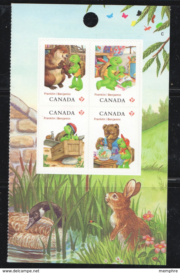 2012  Franklin The Turtle Booklet Pane Of 4 Different  Sc 2542-5 - Ungebraucht