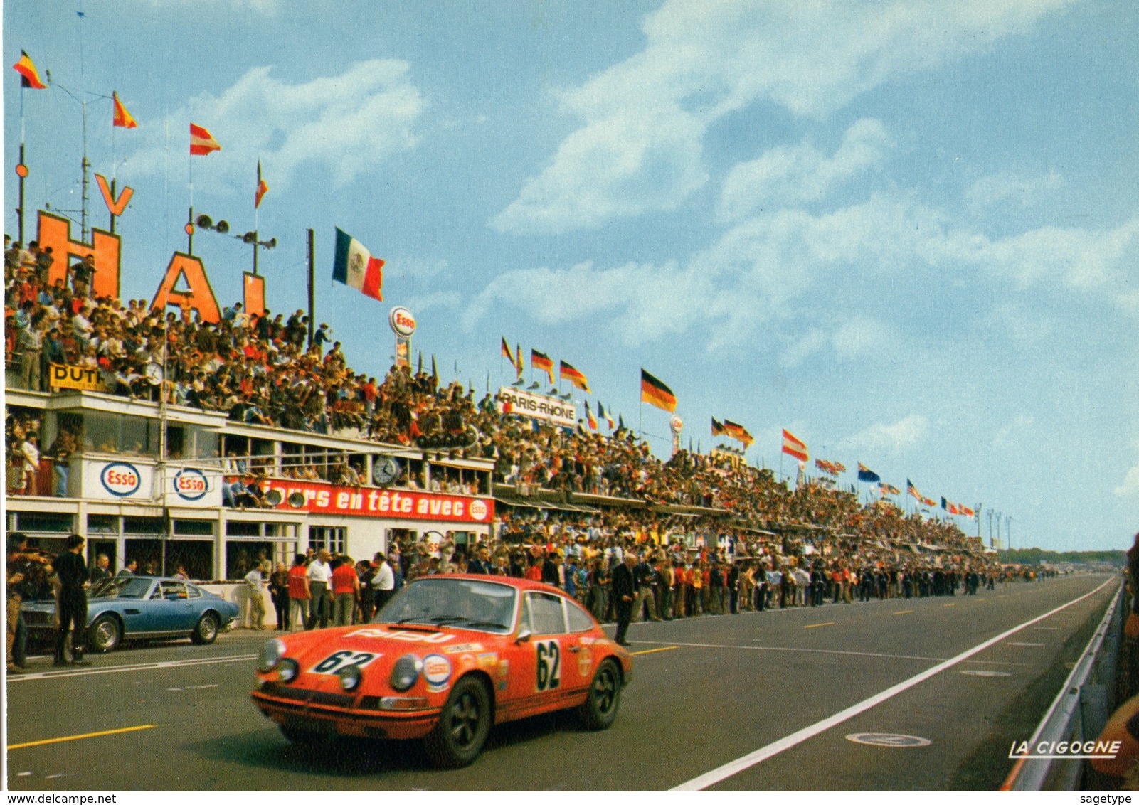 72 . LE MANS . CIRCUIT DES 24 HEURES . Porche 62 - La Cigogne 72.181.114 - Le Mans