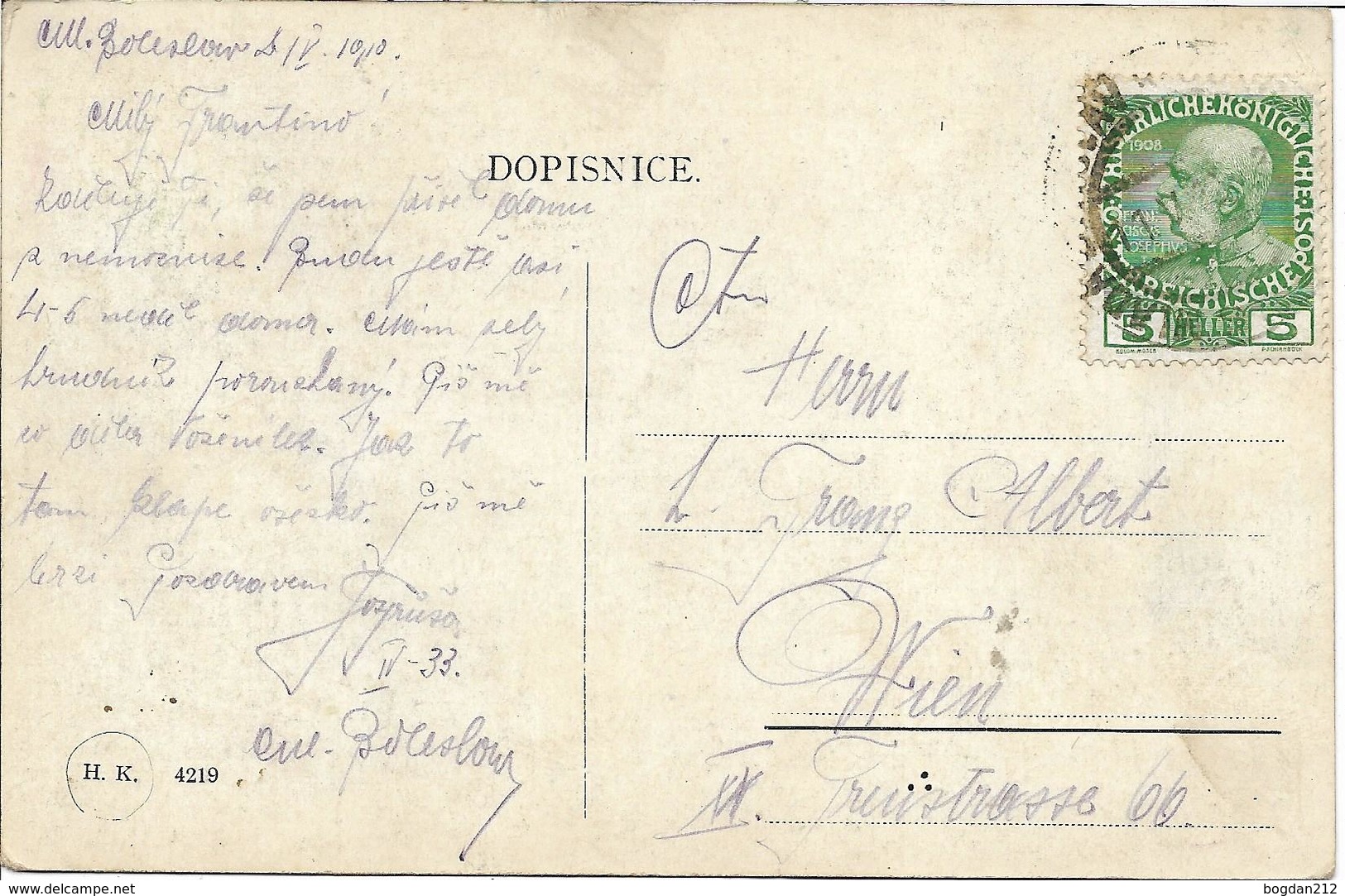 1910 - Mlada Boleslav , ZUKUNFT , Gute Zustand, 2 Scan - Tschechische Republik