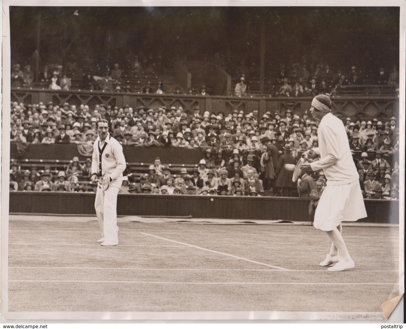 WIMBLEDON MISS WATSON AND CROLE REES  TENNIS 25 * 20 CM  Fonds Victor FORBIN (1864-1947) - Deportes