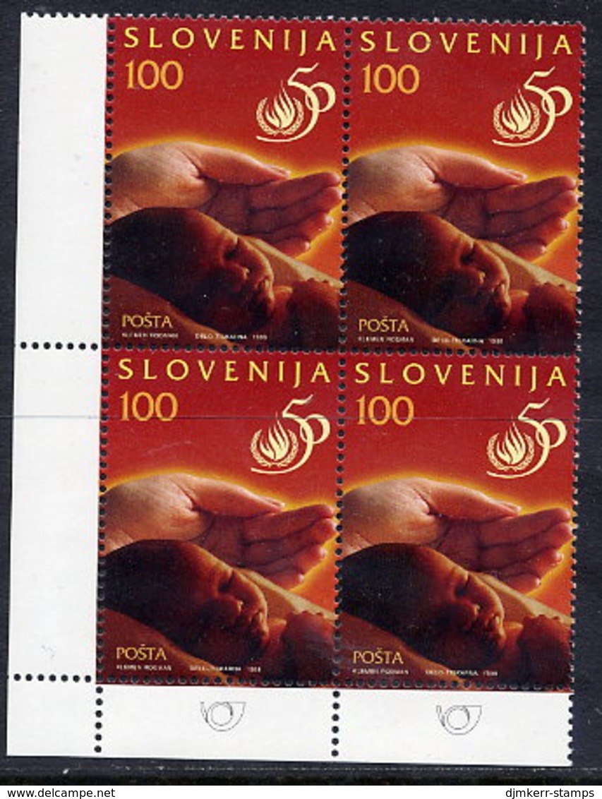 SLOVENIA 1998 UN Declaration Of Human Rights Block Of 4 MNH / **  Michel 239 - Slowenien