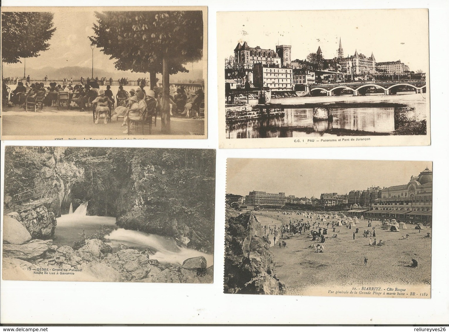 CPA, D.64, Lot de 102 Cartes Postales anciennes du département des Pyrénées Atlantique