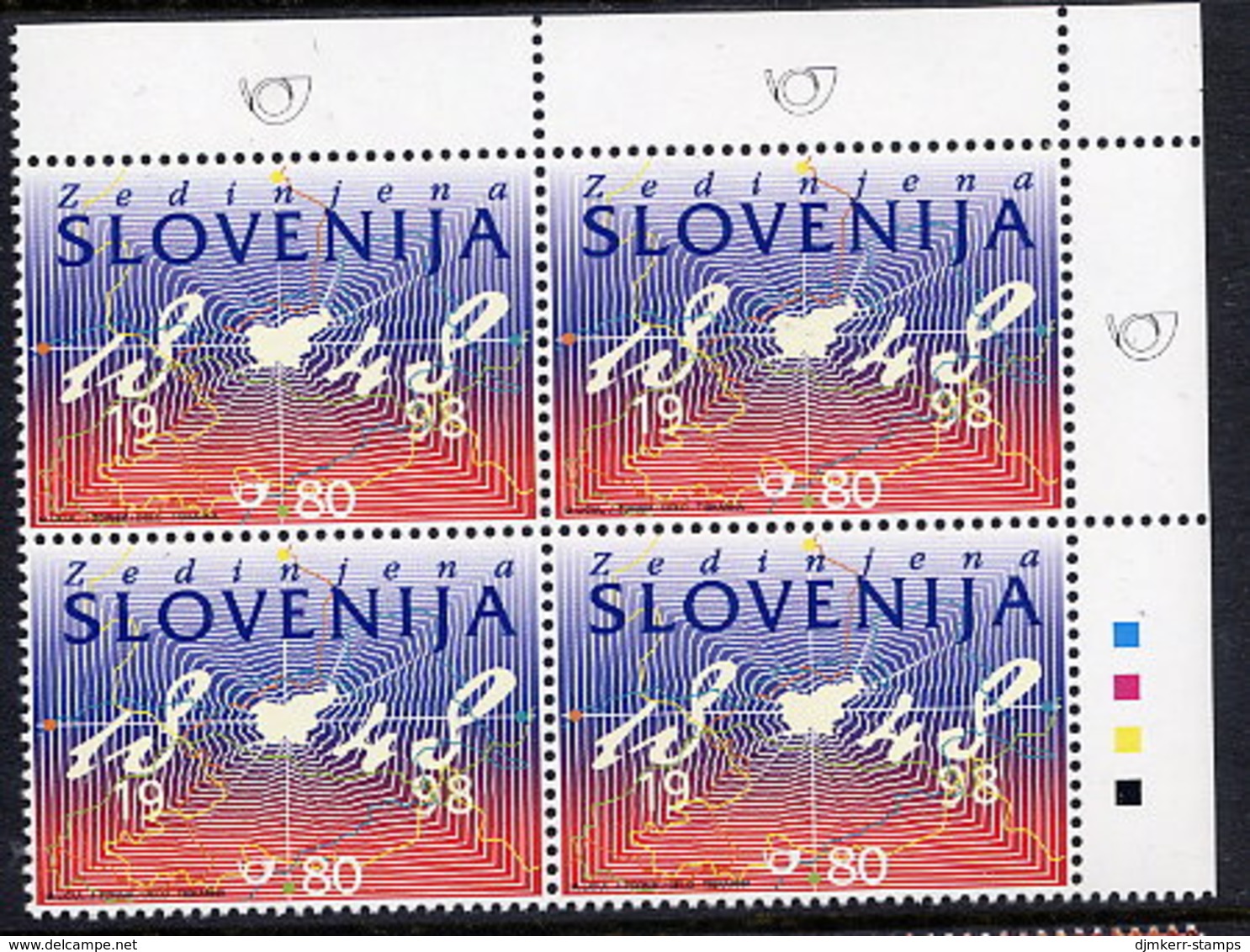 SLOVENIA 1998 United Slovenia Block Of 4. MNH / **.  Michel 233 - Slovenië