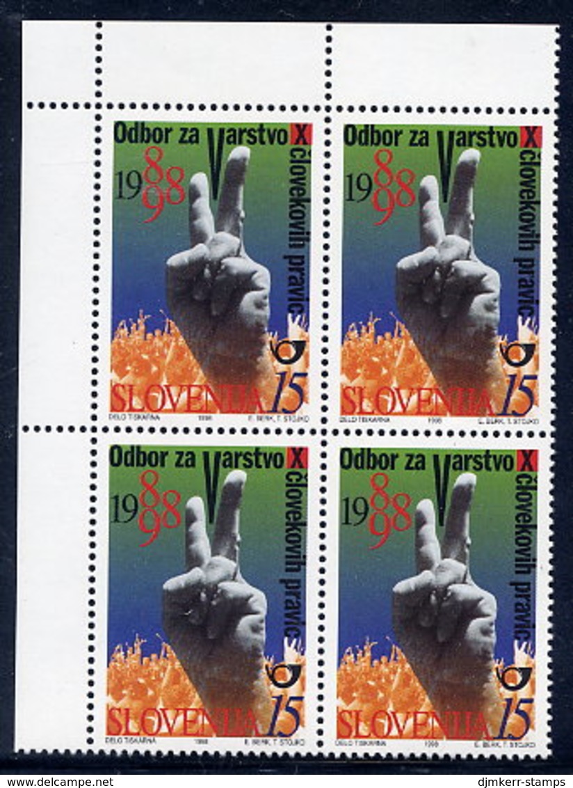 SLOVENIA 1998 Protection Of Human Rights Block Of 4 MNH / **.  Michel 232 - Slovenië